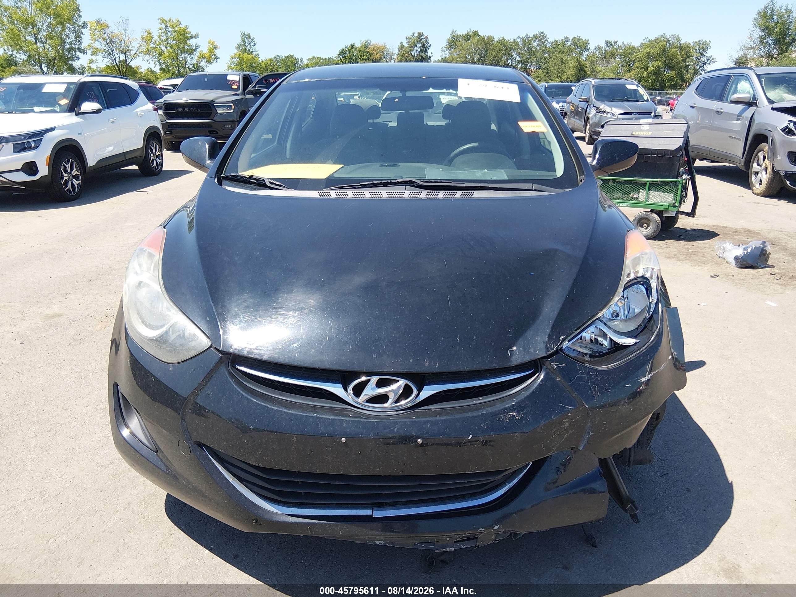 2013 Hyundai Elantra Gls Black vin: 5NPDH4AE3DH412238