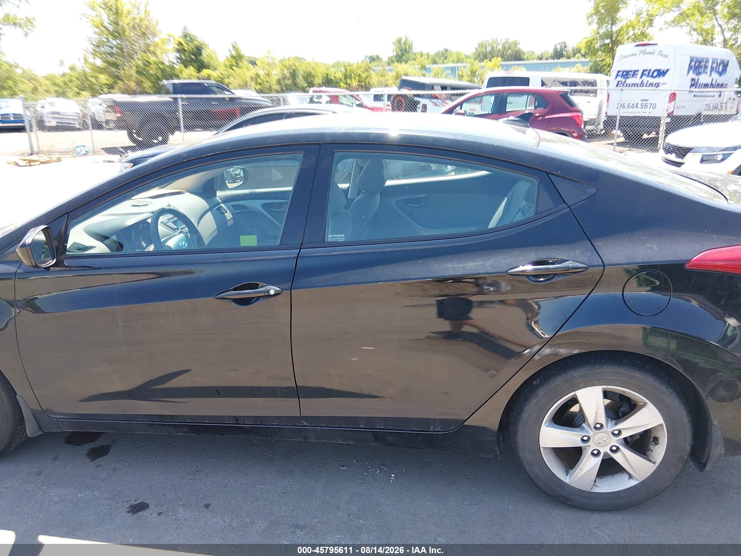 2013 Hyundai Elantra Gls Black vin: 5NPDH4AE3DH412238