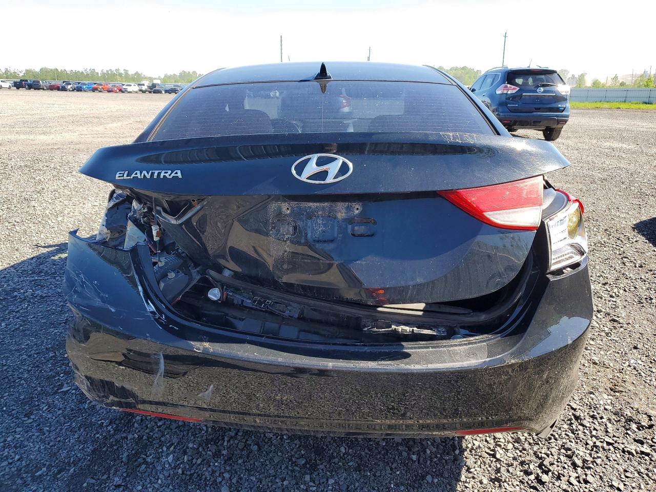 2013 Hyundai Elantra Gls Black vin: 5NPDH4AE3DH414636
