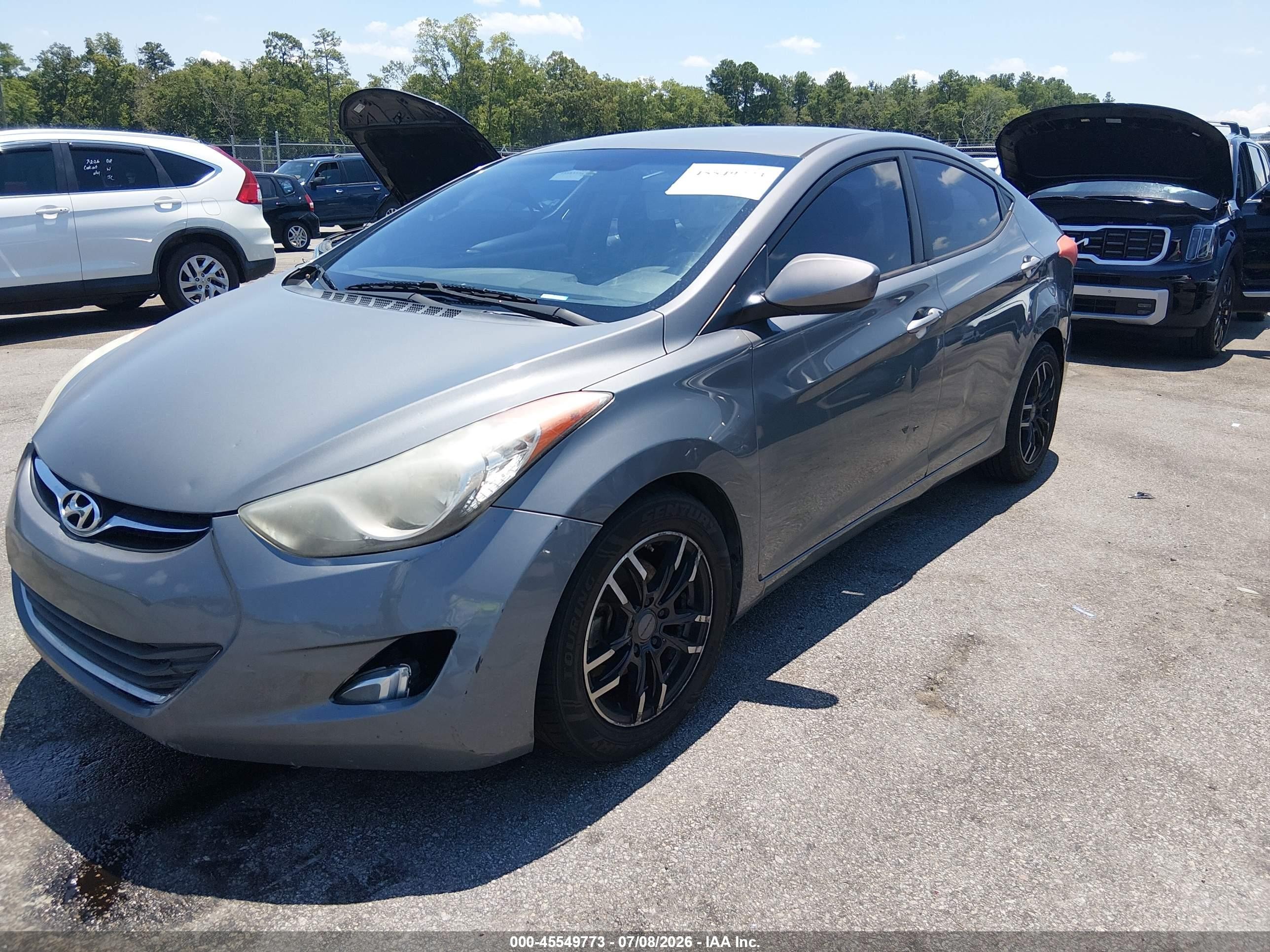 2013 Hyundai Elantra Gls Gray vin: 5NPDH4AE3DH415107