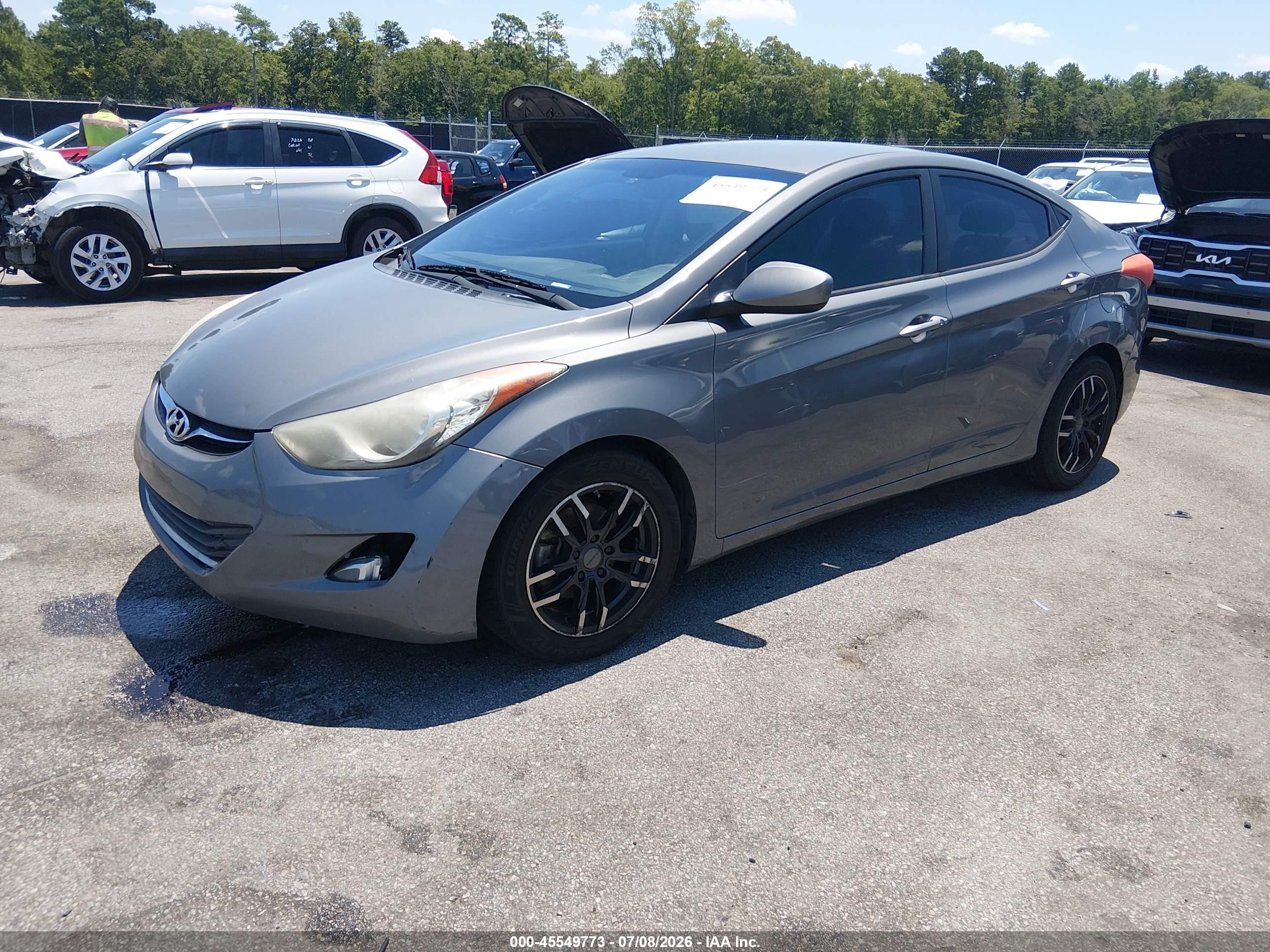 2013 Hyundai Elantra Gls Gray vin: 5NPDH4AE3DH415107