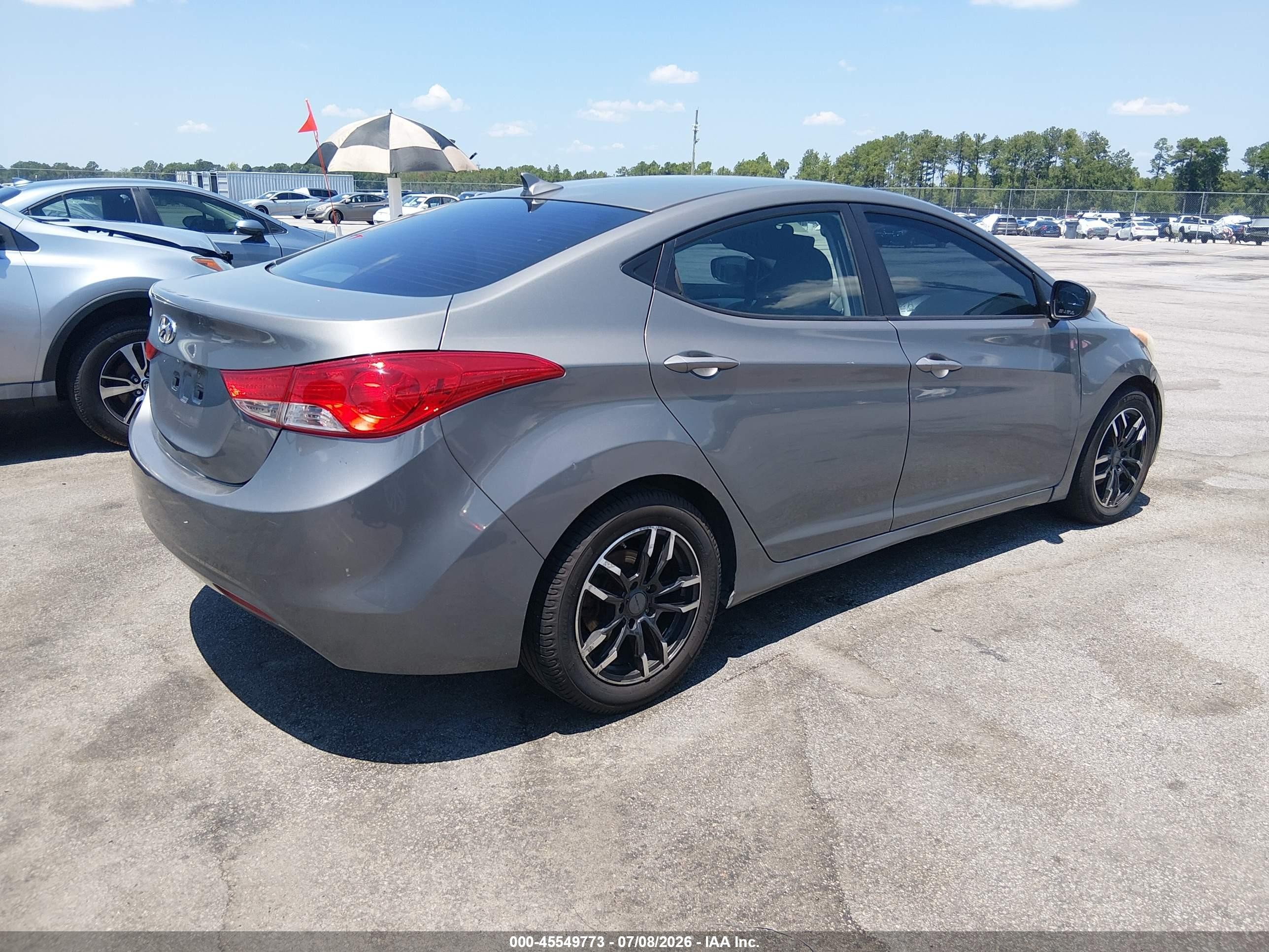2013 Hyundai Elantra Gls Gray vin: 5NPDH4AE3DH415107