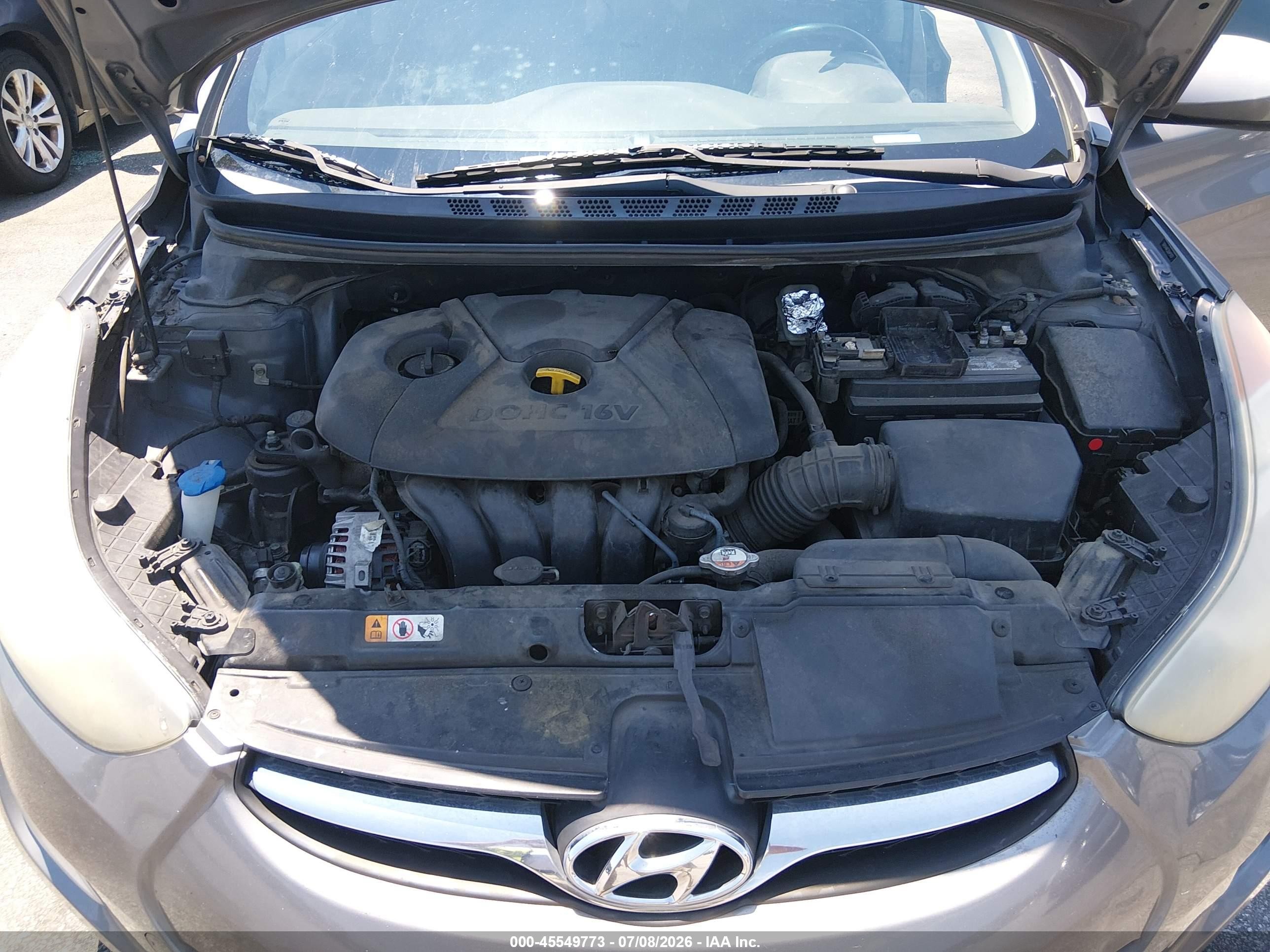 2013 Hyundai Elantra Gls Gray vin: 5NPDH4AE3DH415107