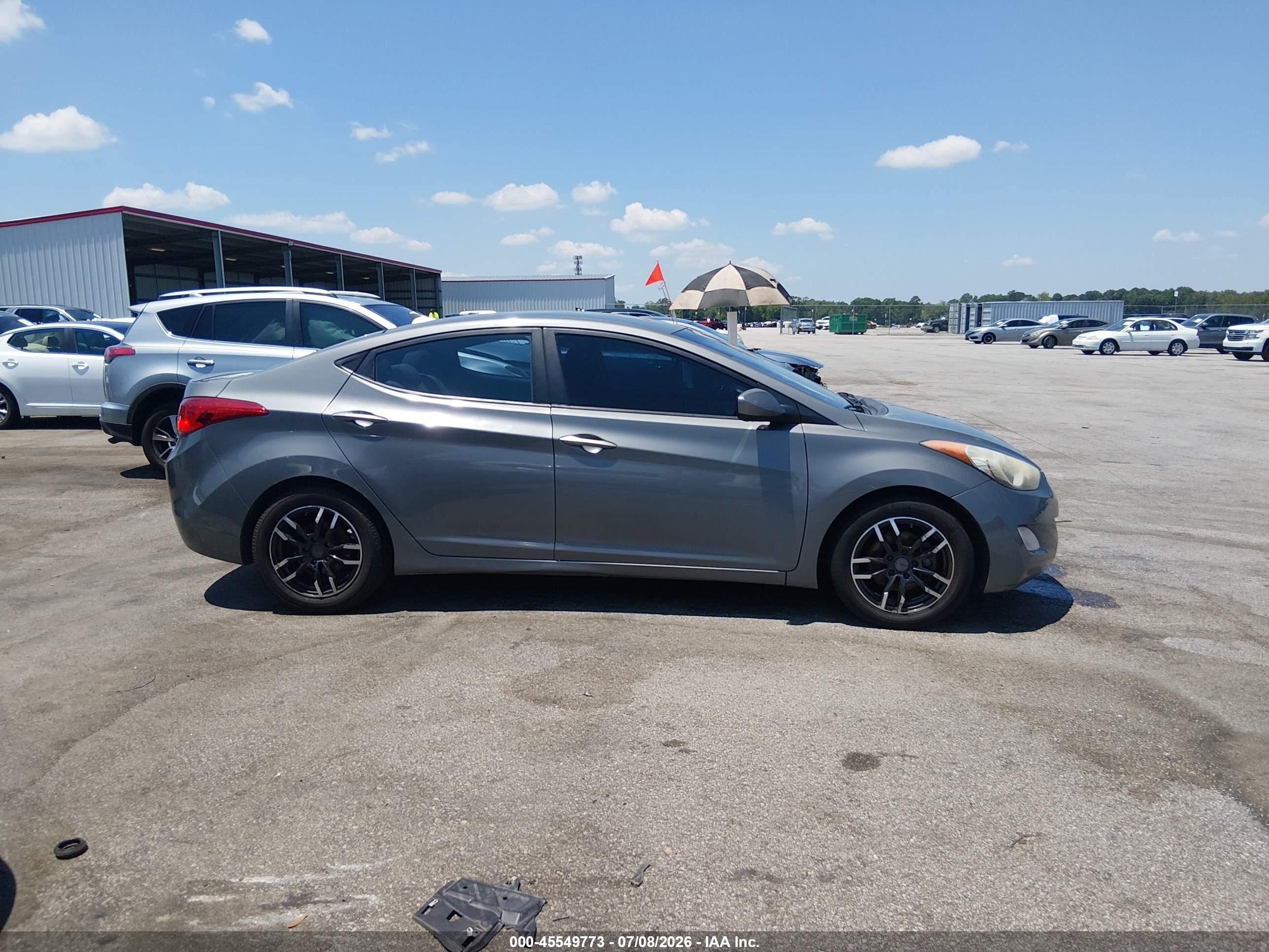 2013 Hyundai Elantra Gls Gray vin: 5NPDH4AE3DH415107