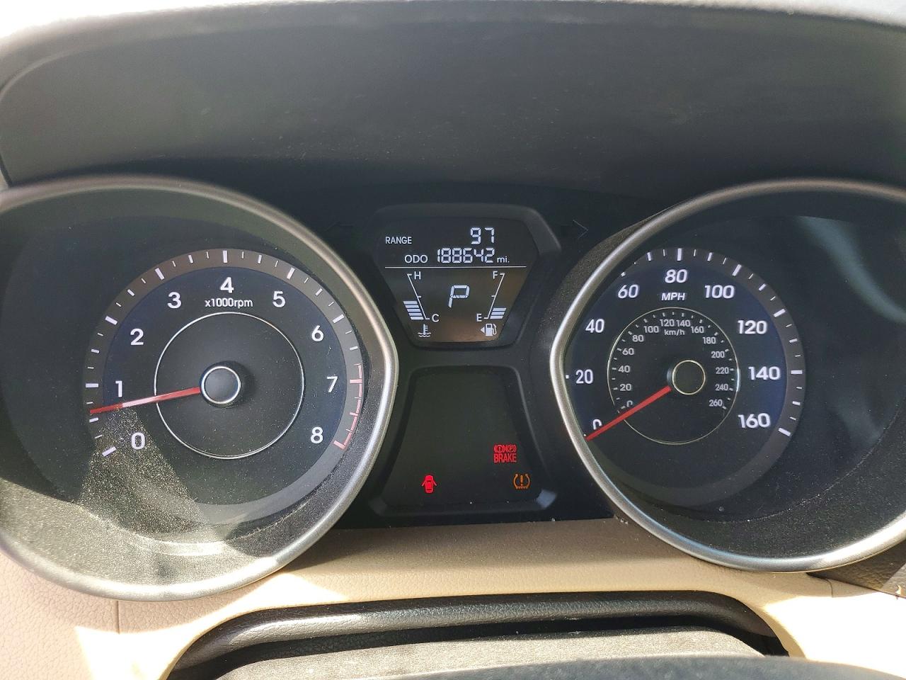 2013 Hyundai Elantra Gls Beige vin: 5NPDH4AE3DH415253
