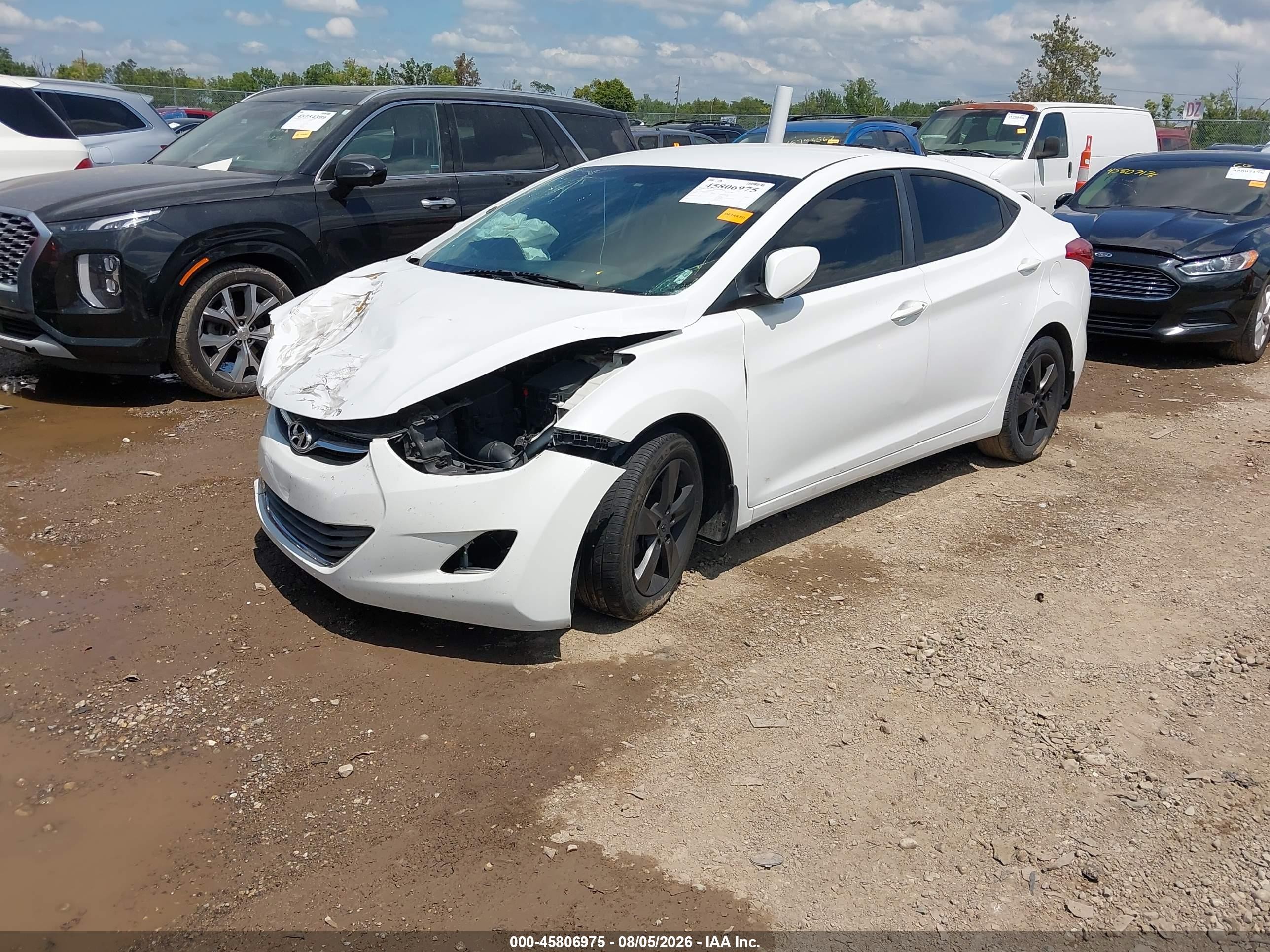 2013 Hyundai Elantra Gls Белый vin: 5NPDH4AE3DH420646