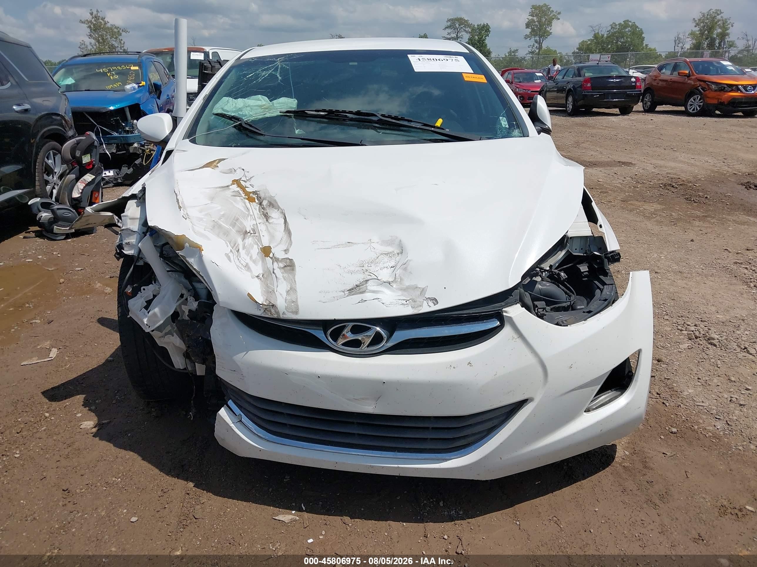 2013 Hyundai Elantra Gls Белый vin: 5NPDH4AE3DH420646