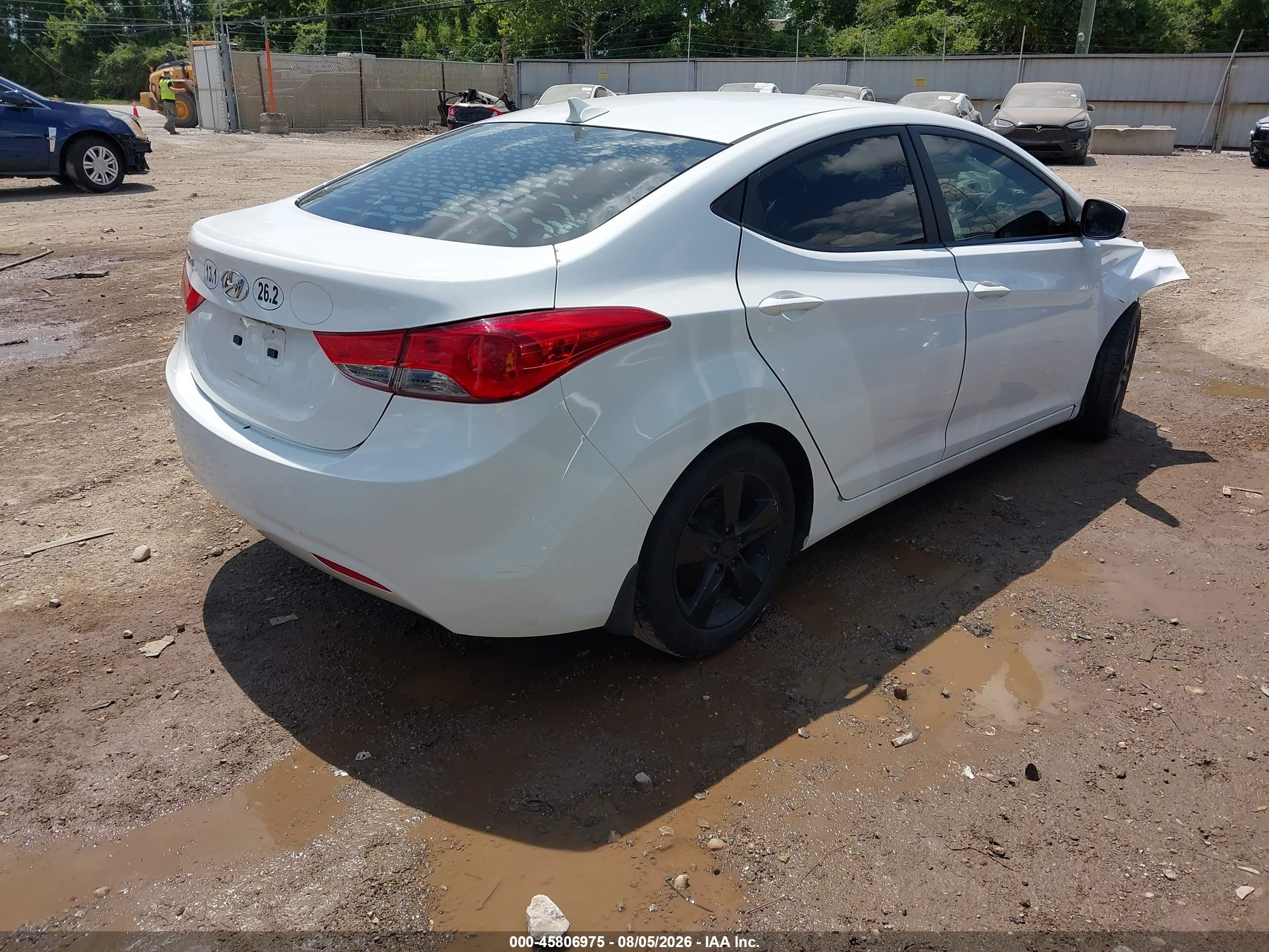 2013 Hyundai Elantra Gls Белый vin: 5NPDH4AE3DH420646