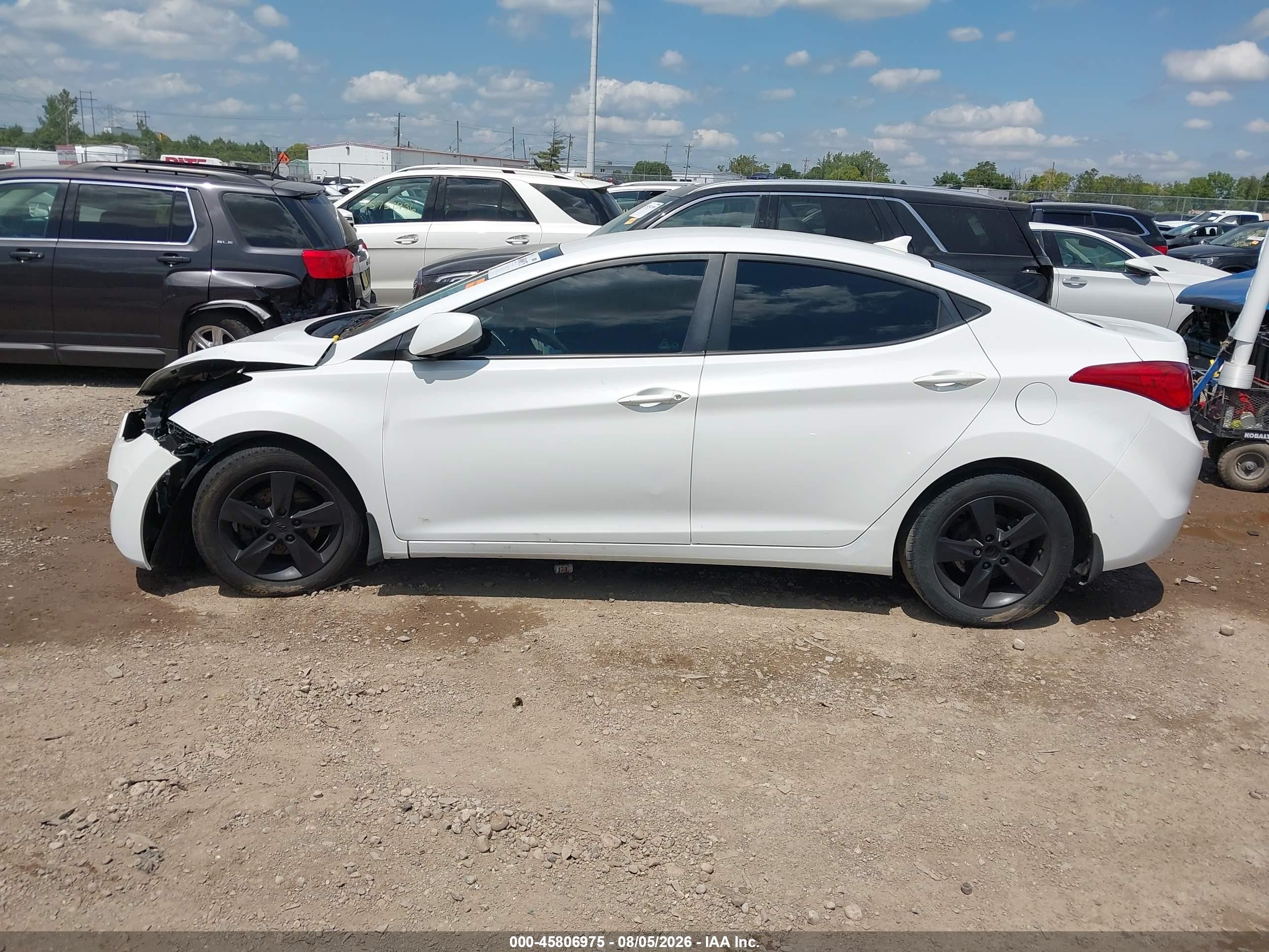2013 Hyundai Elantra Gls Белый vin: 5NPDH4AE3DH420646