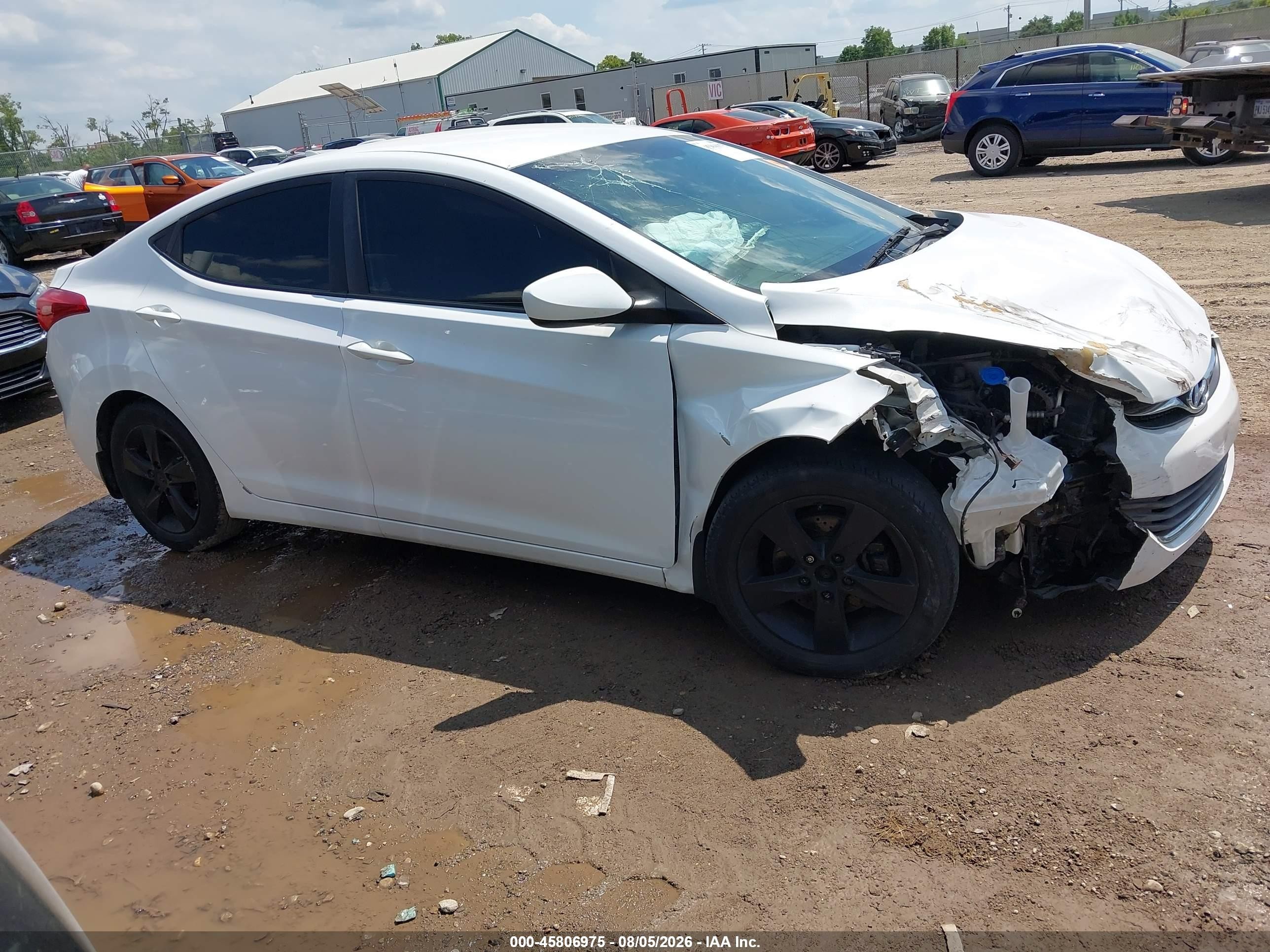 2013 Hyundai Elantra Gls Белый vin: 5NPDH4AE3DH420646