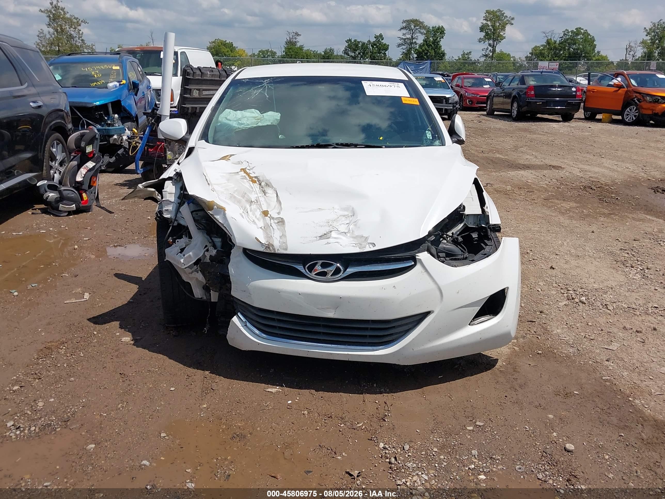 2013 Hyundai Elantra Gls Белый vin: 5NPDH4AE3DH420646