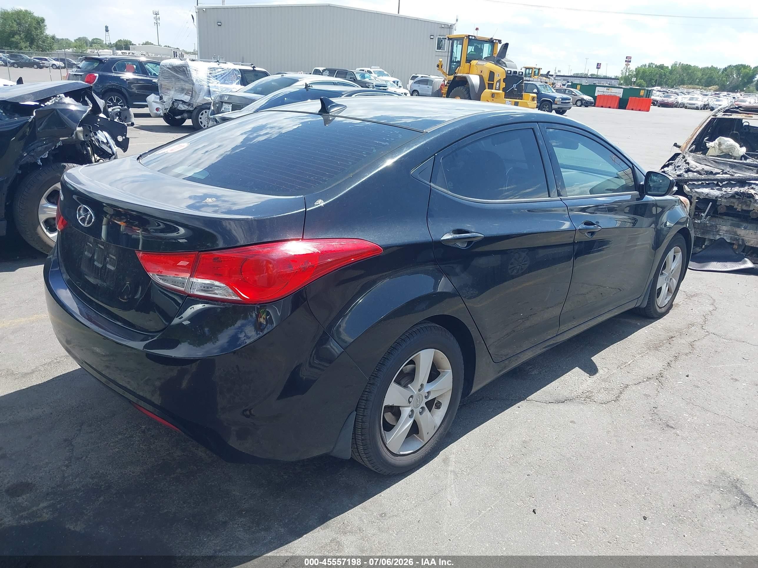 2013 Hyundai Elantra Gls Black vin: 5NPDH4AE3DH421358