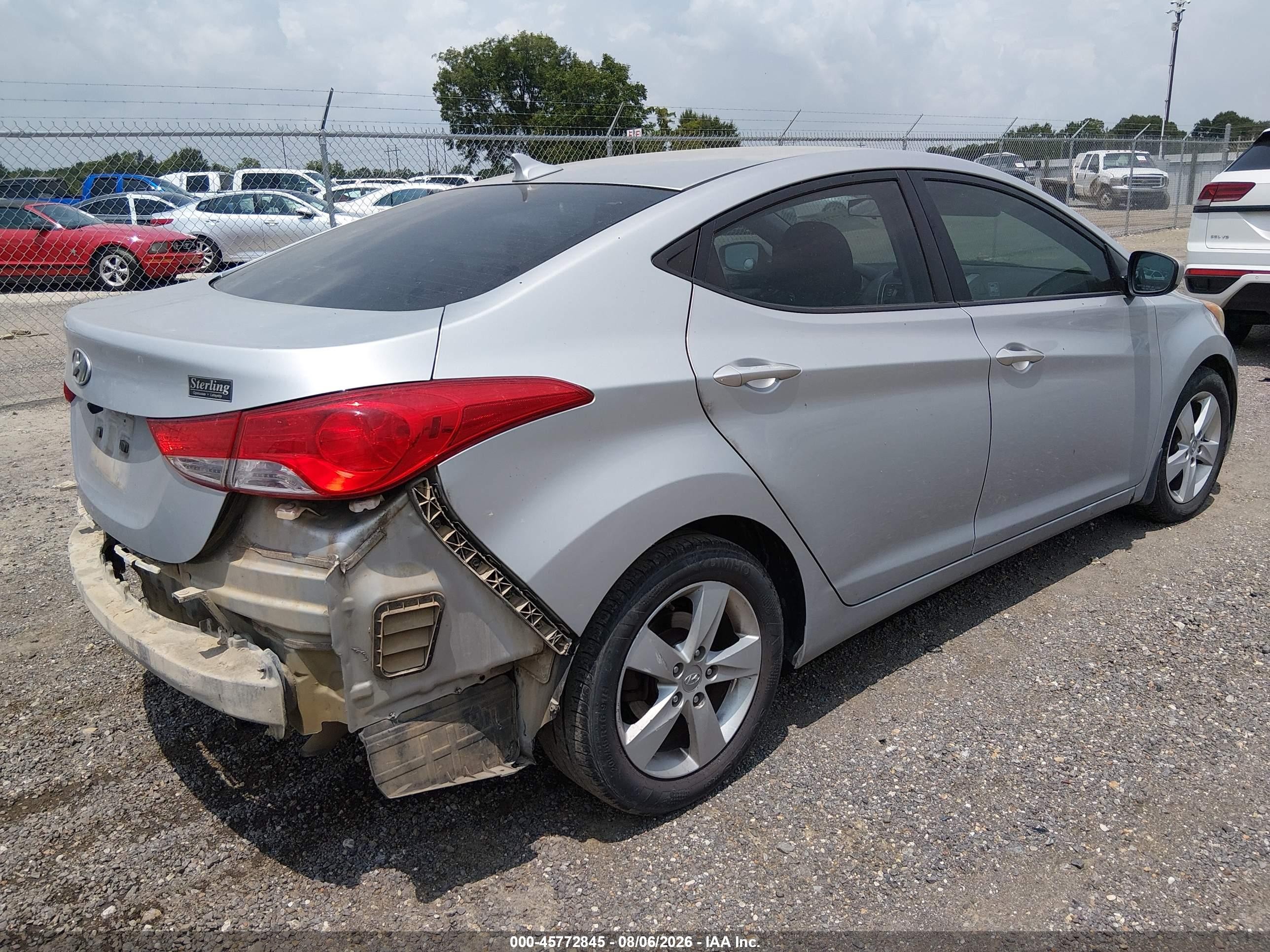 2013 Hyundai Elantra Gls Silver vin: 5NPDH4AE3DH427614