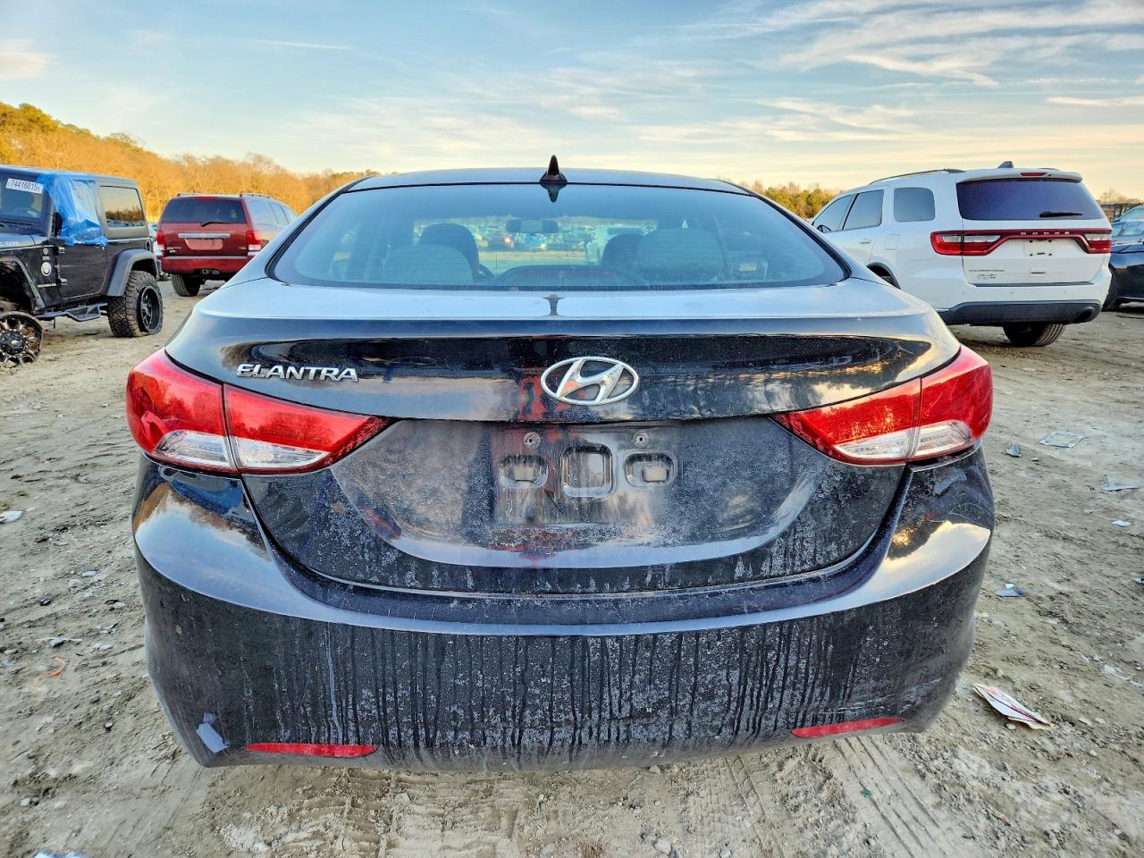 2013 Hyundai Elantra Gls Black vin: 5NPDH4AE3DH432263