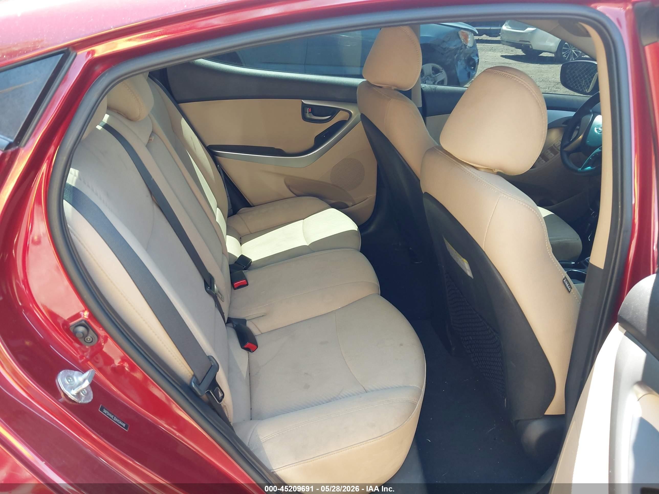 2013 Hyundai Elantra Gls Red vin: 5NPDH4AE3DH434448