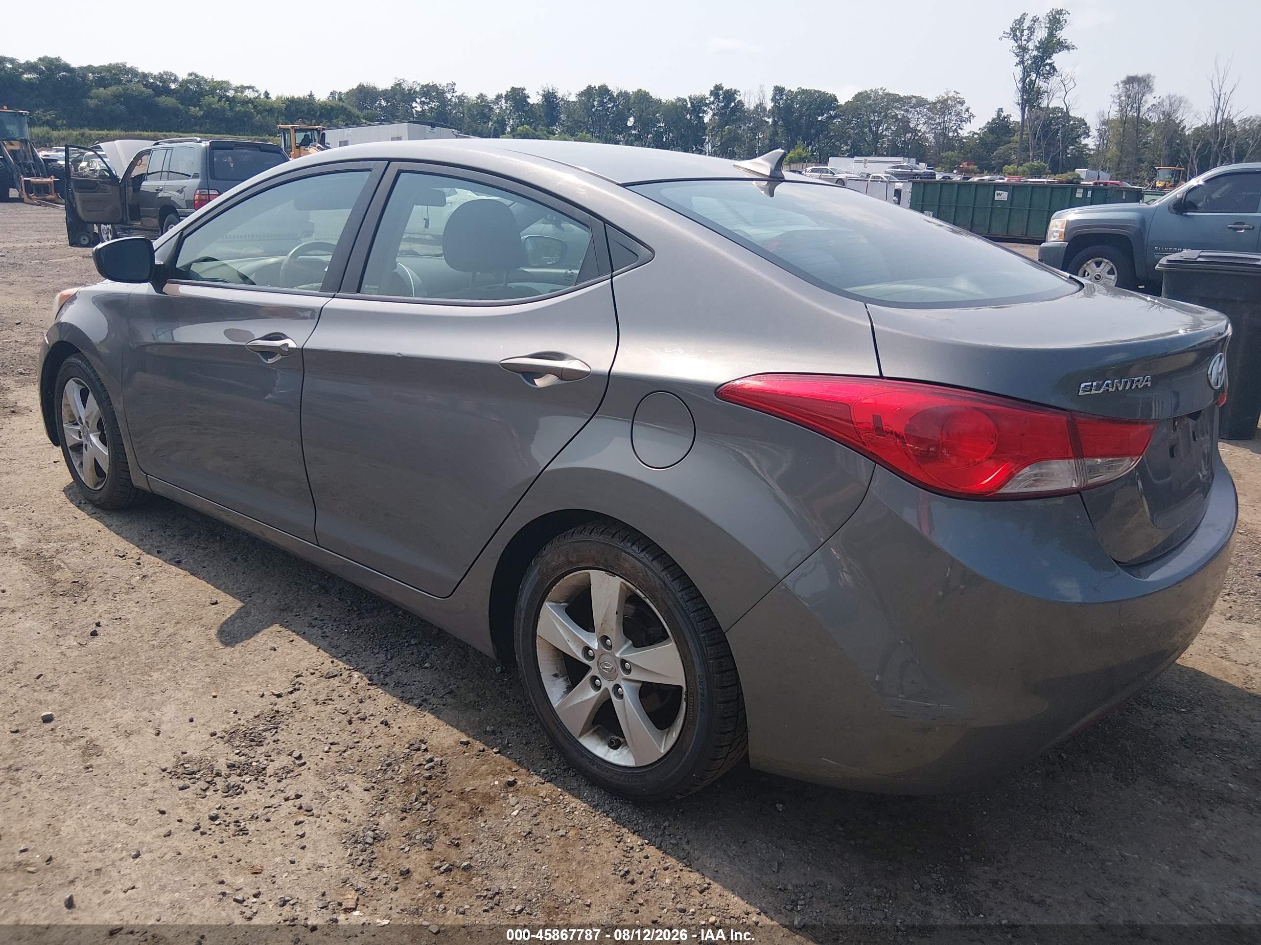 2013 Hyundai Elantra Gls Gray vin: 5NPDH4AE3DH436684