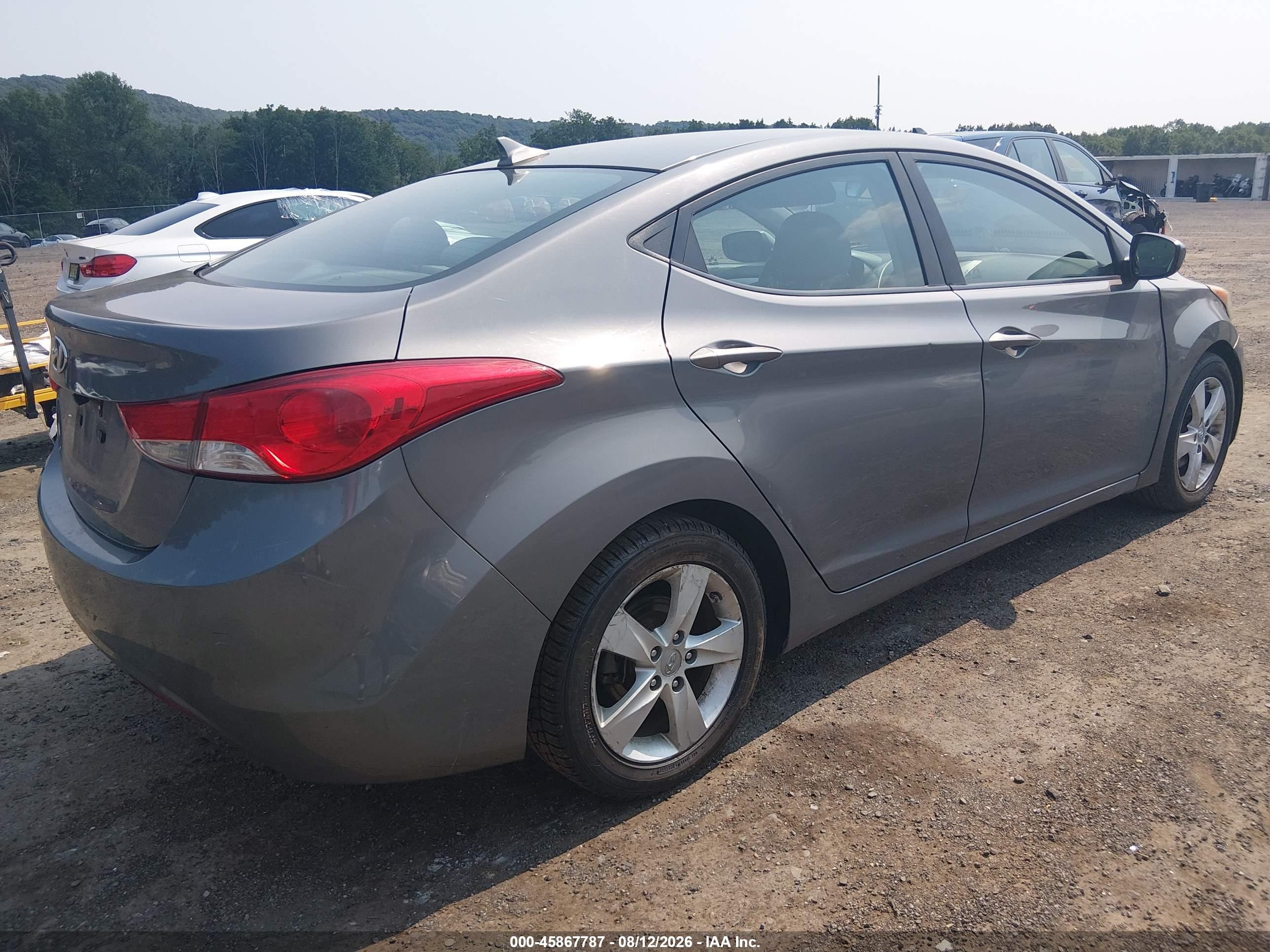 2013 Hyundai Elantra Gls Gray vin: 5NPDH4AE3DH436684