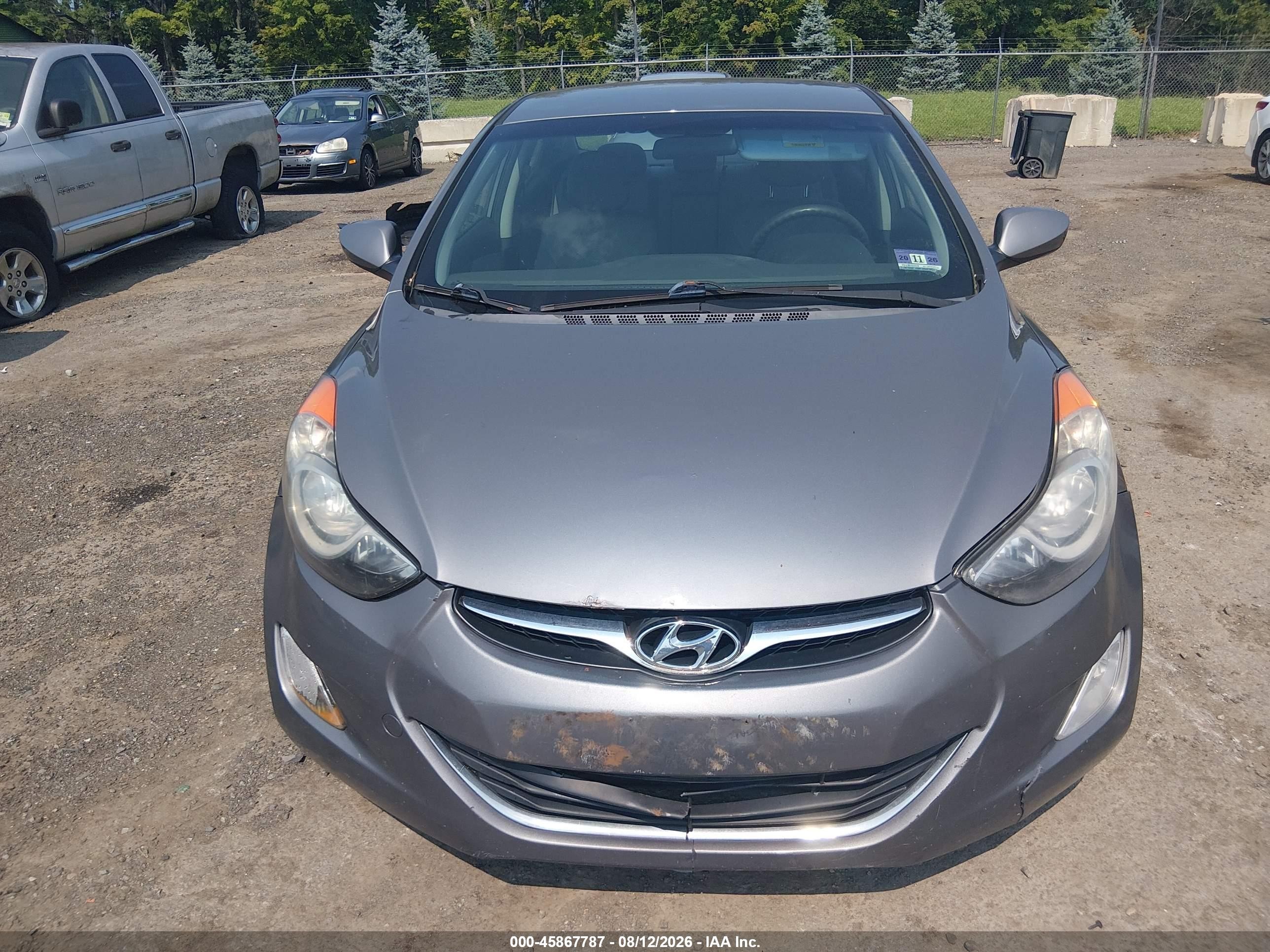 2013 Hyundai Elantra Gls Gray vin: 5NPDH4AE3DH436684
