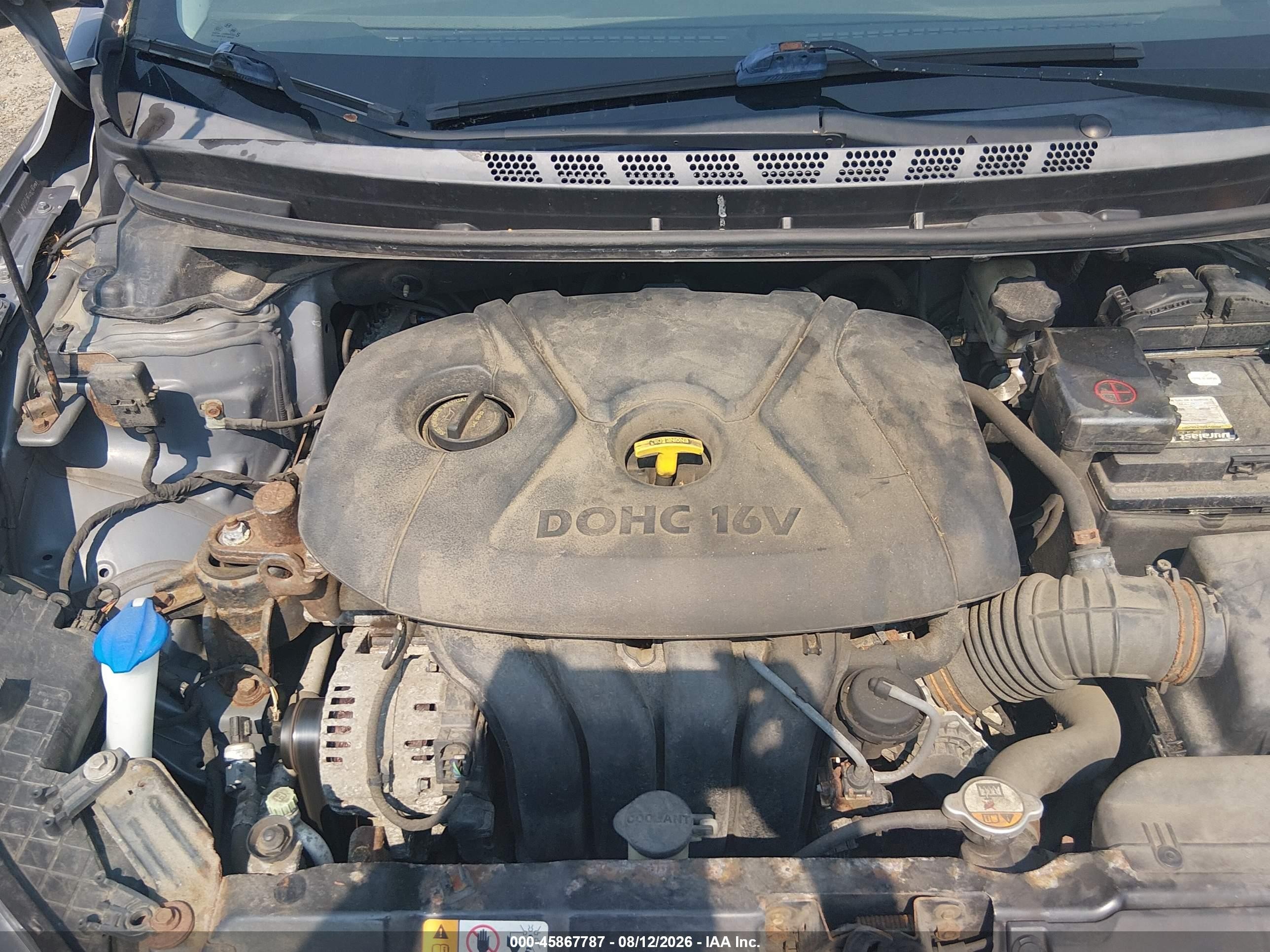 2013 Hyundai Elantra Gls Gray vin: 5NPDH4AE3DH436684