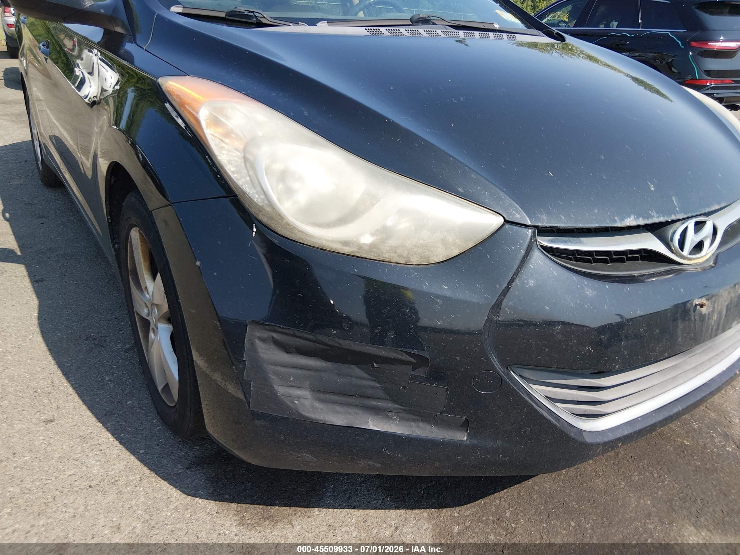 2013 Hyundai Elantra Gls Black vin: 5NPDH4AE3DH438077
