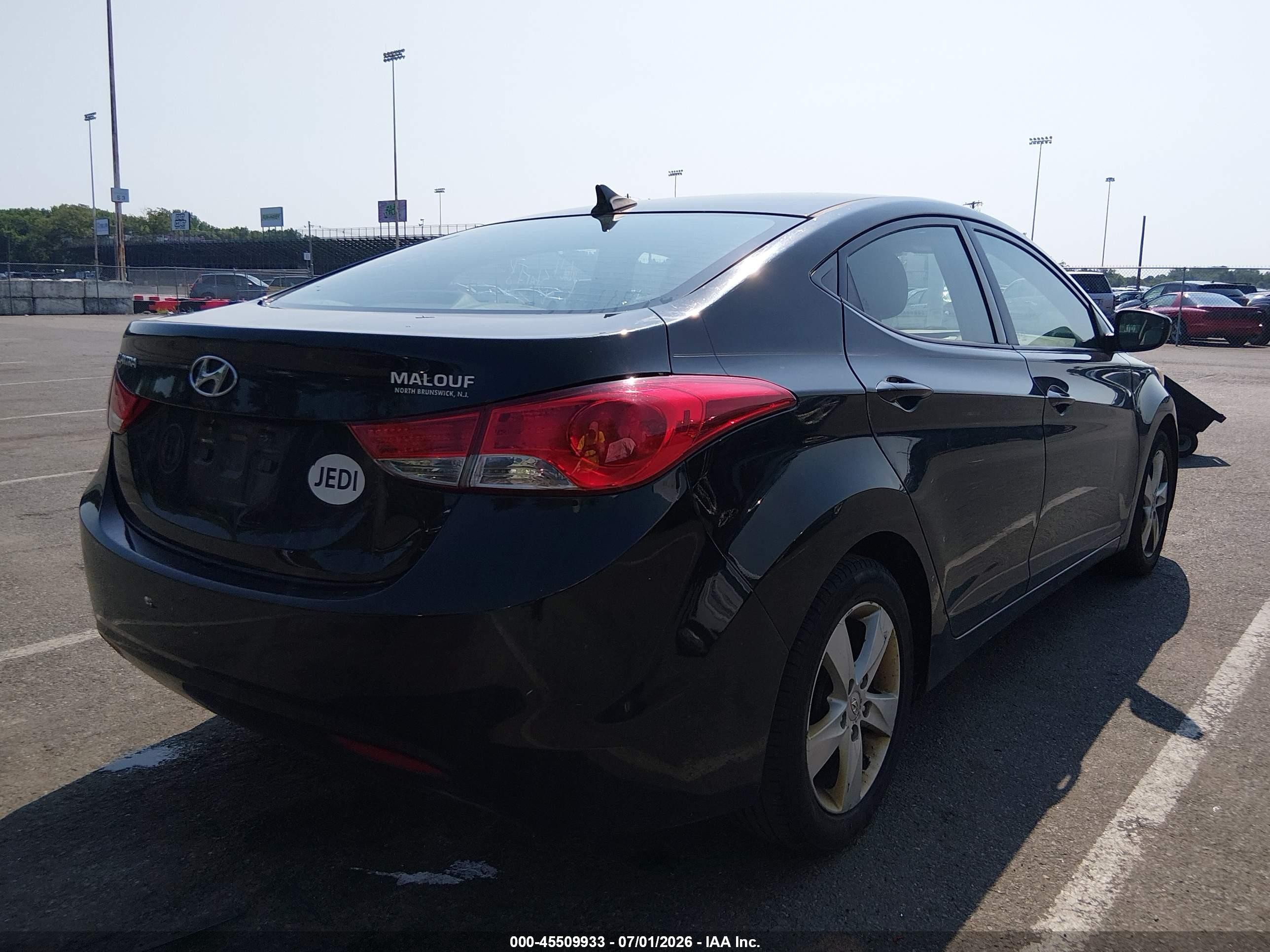 2013 Hyundai Elantra Gls Black vin: 5NPDH4AE3DH438077