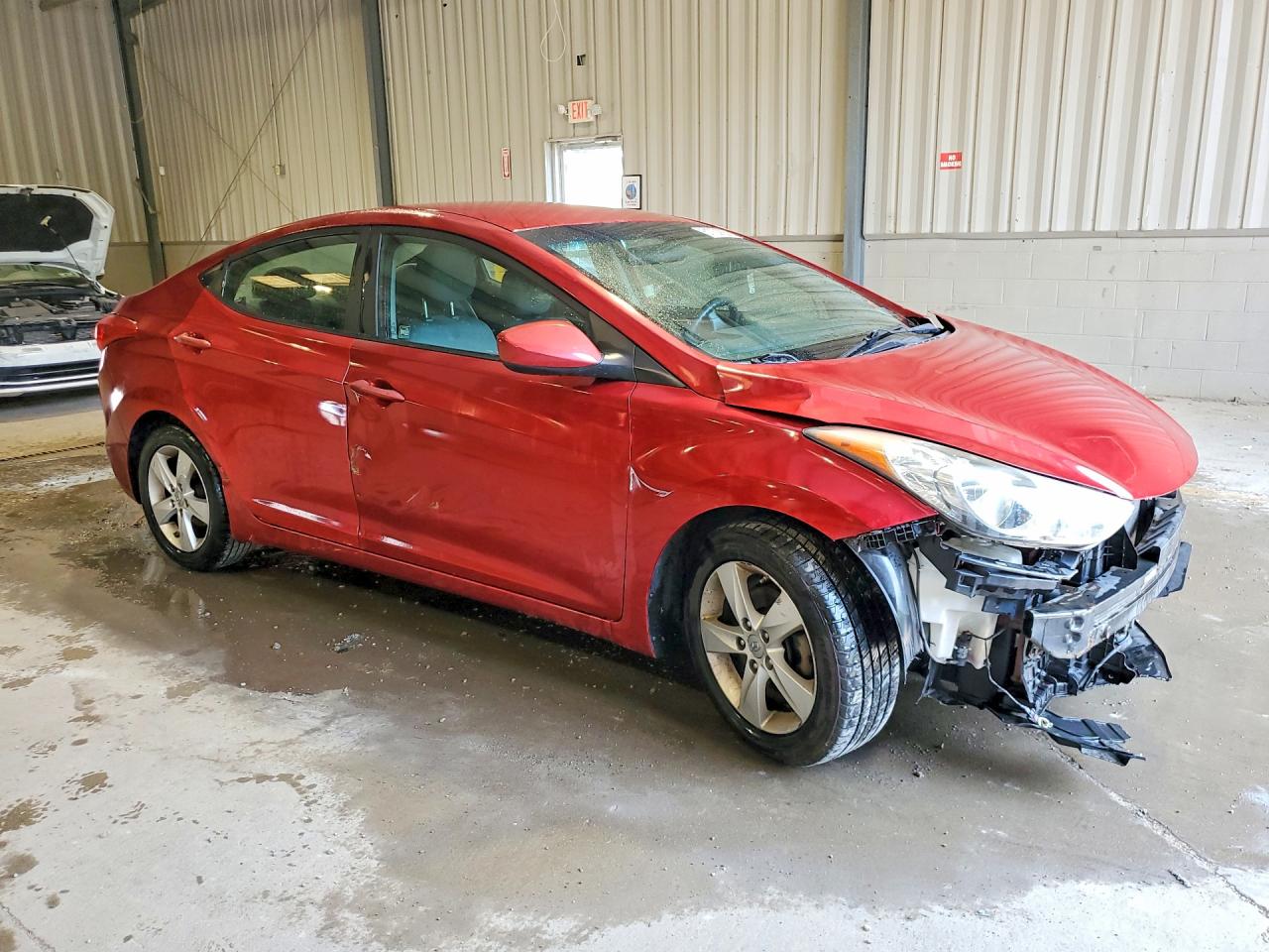 2013 Hyundai Elantra Gls Red vin: 5NPDH4AE3DH449046