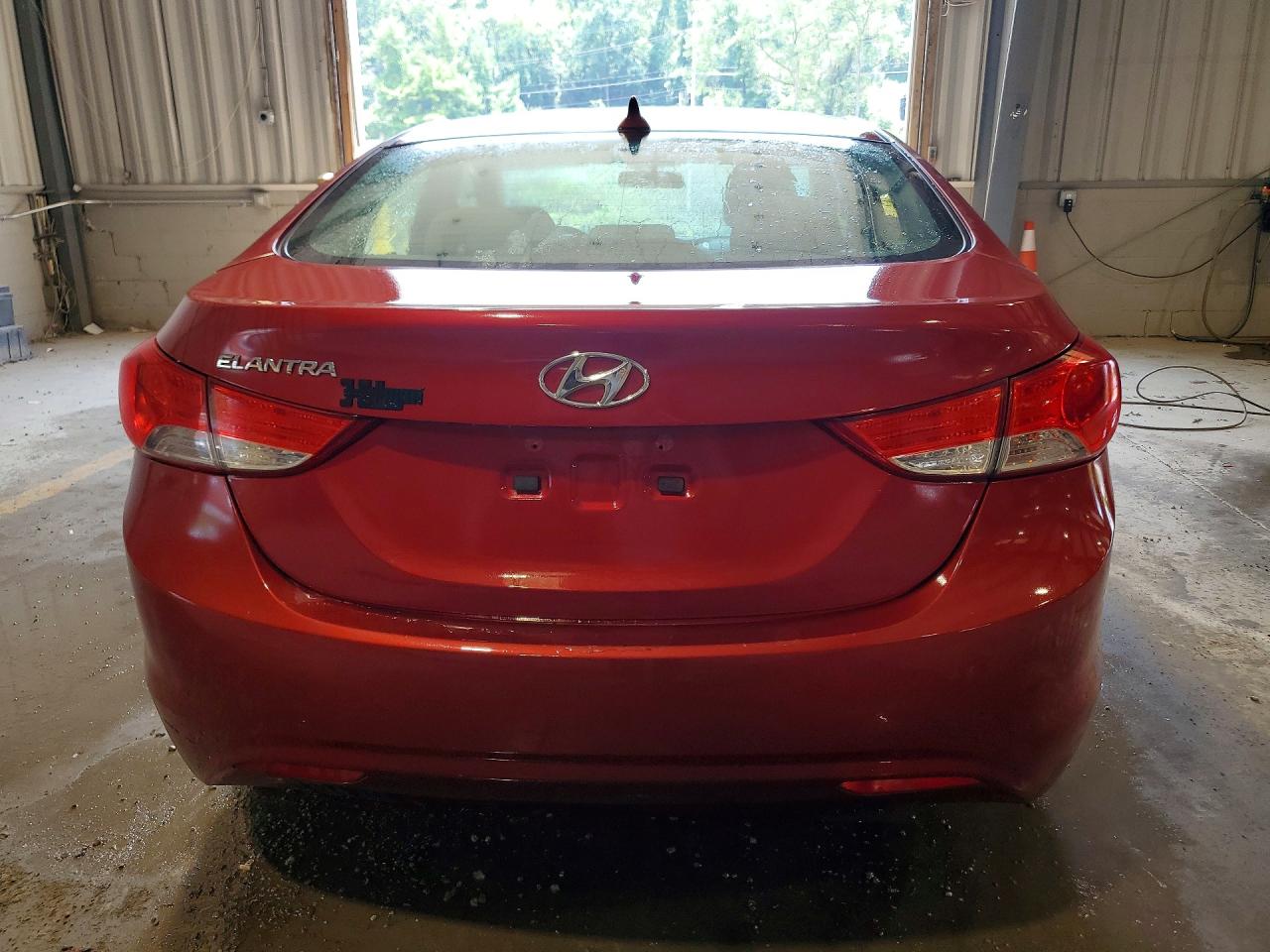2013 Hyundai Elantra Gls Red vin: 5NPDH4AE3DH449046