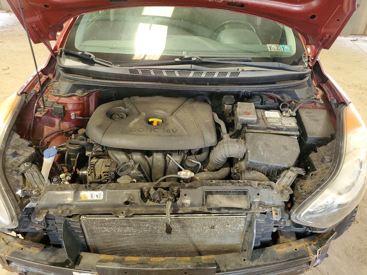 2013 Hyundai Elantra Gls Red vin: 5NPDH4AE3DH449046