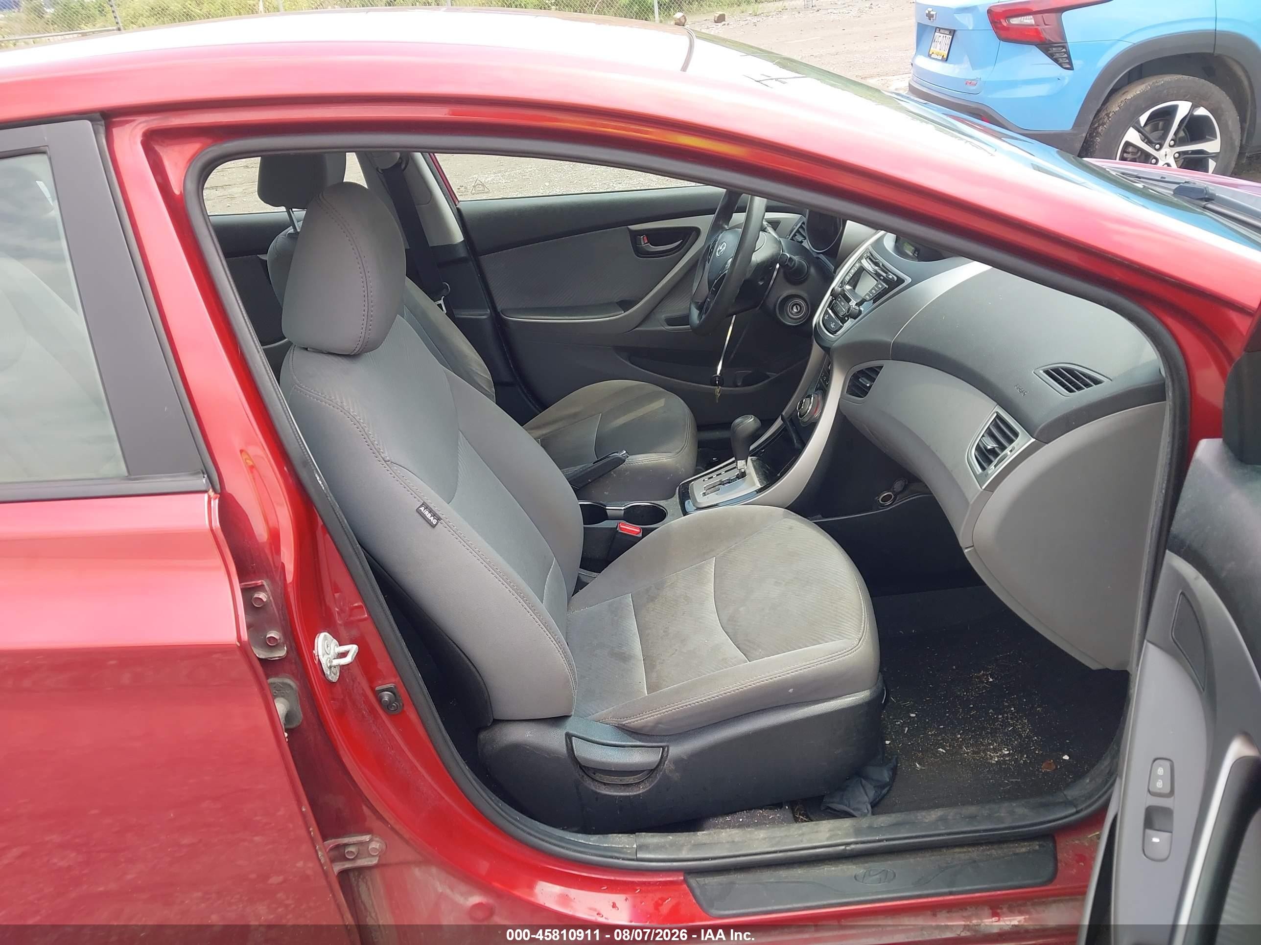 2013 Hyundai Elantra Gls Red vin: 5NPDH4AE3DH450889
