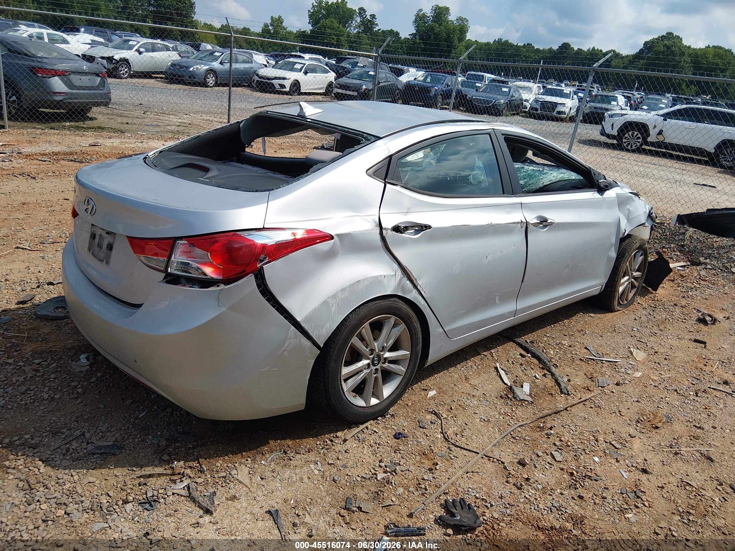 2013 Hyundai Elantra Gls Silver vin: 5NPDH4AE3DH453985
