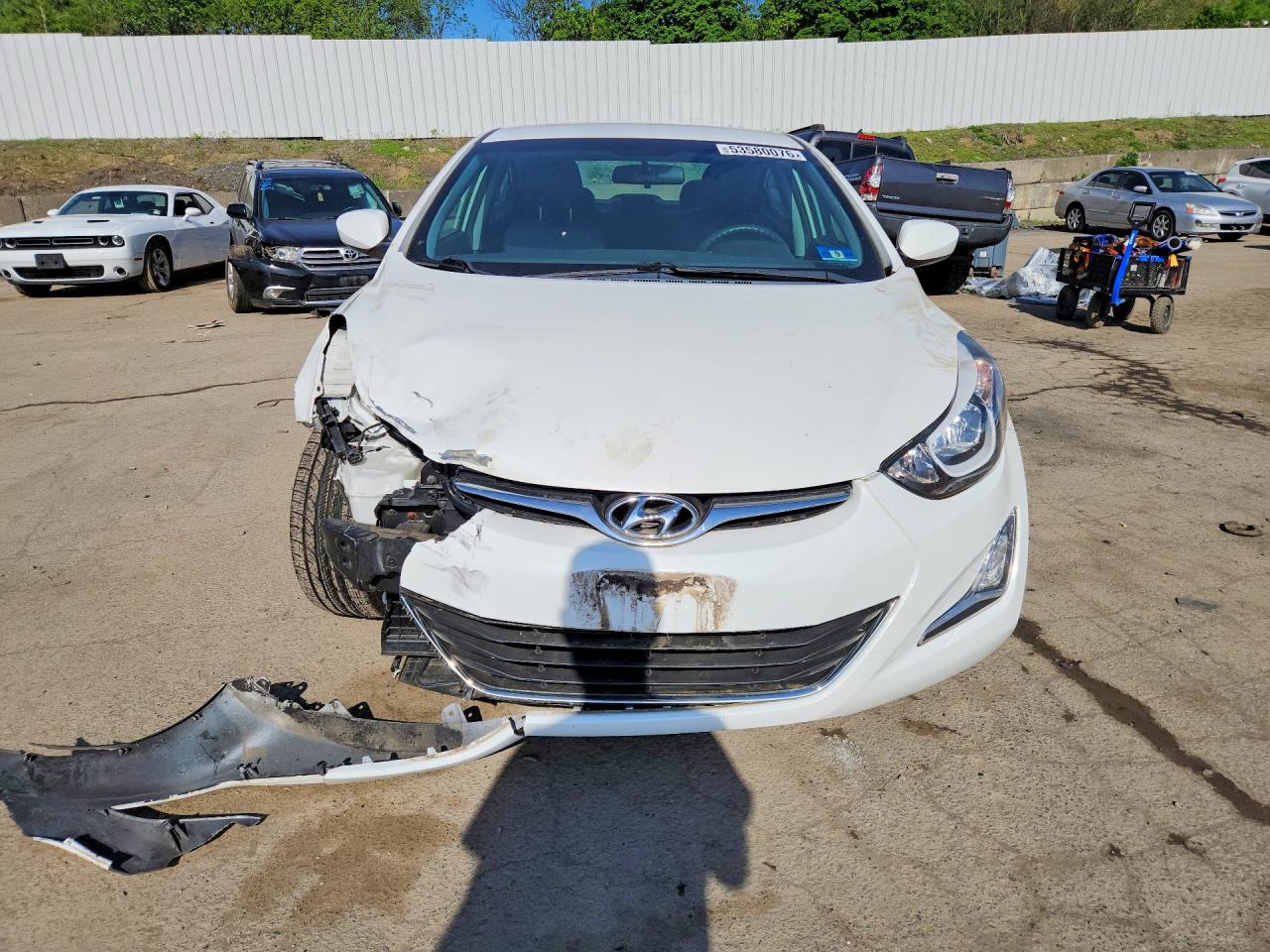 2014 Hyundai Elantra Se White vin: 5NPDH4AE3EH458833