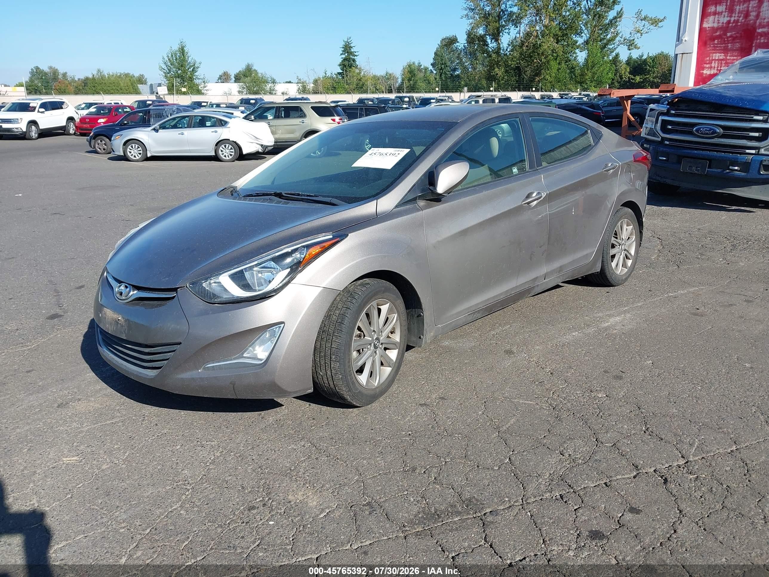 2014 Hyundai Elantra Se Tan vin: 5NPDH4AE3EH459027