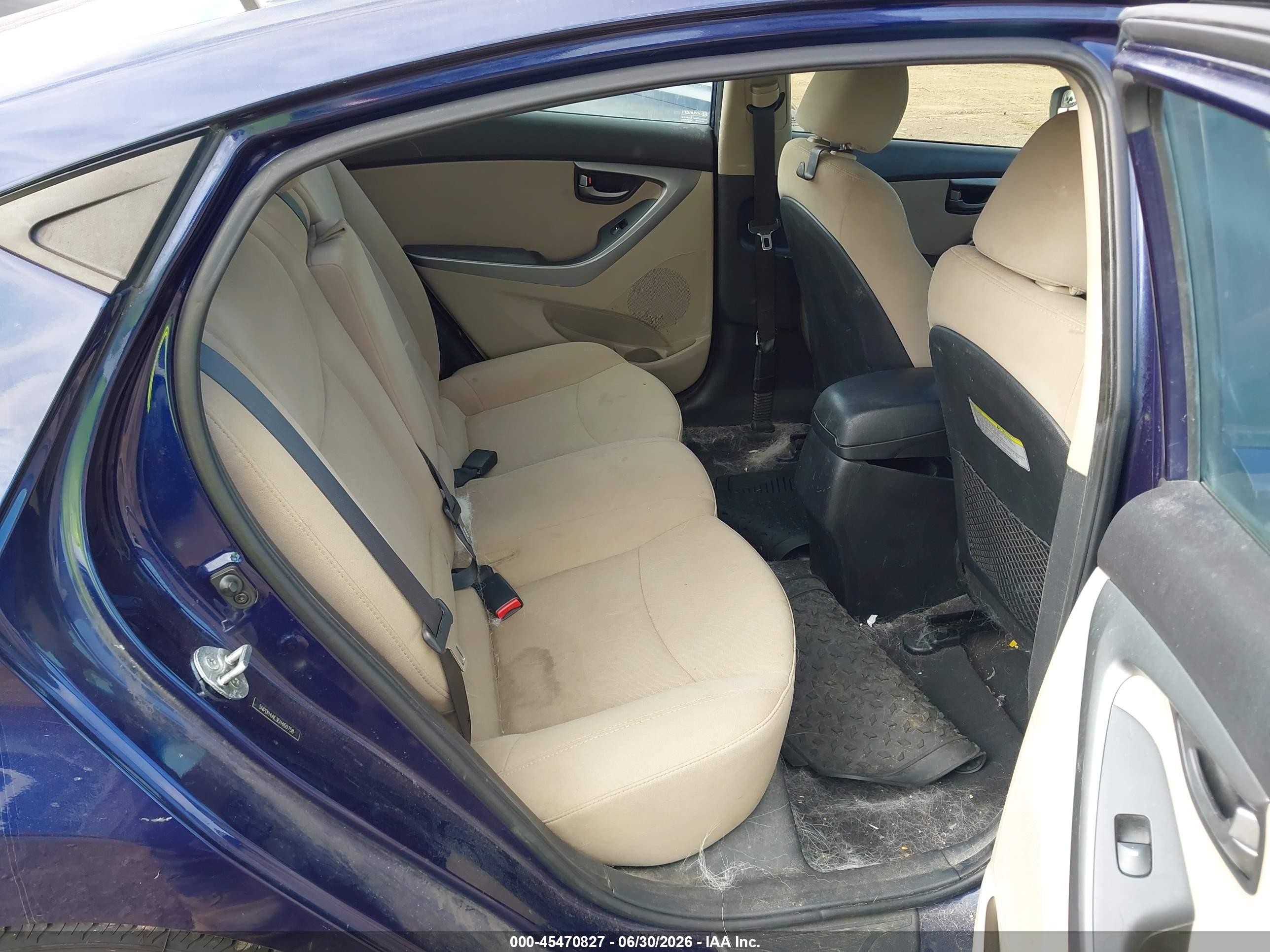 2014 Hyundai Elantra Se Blue vin: 5NPDH4AE3EH460758