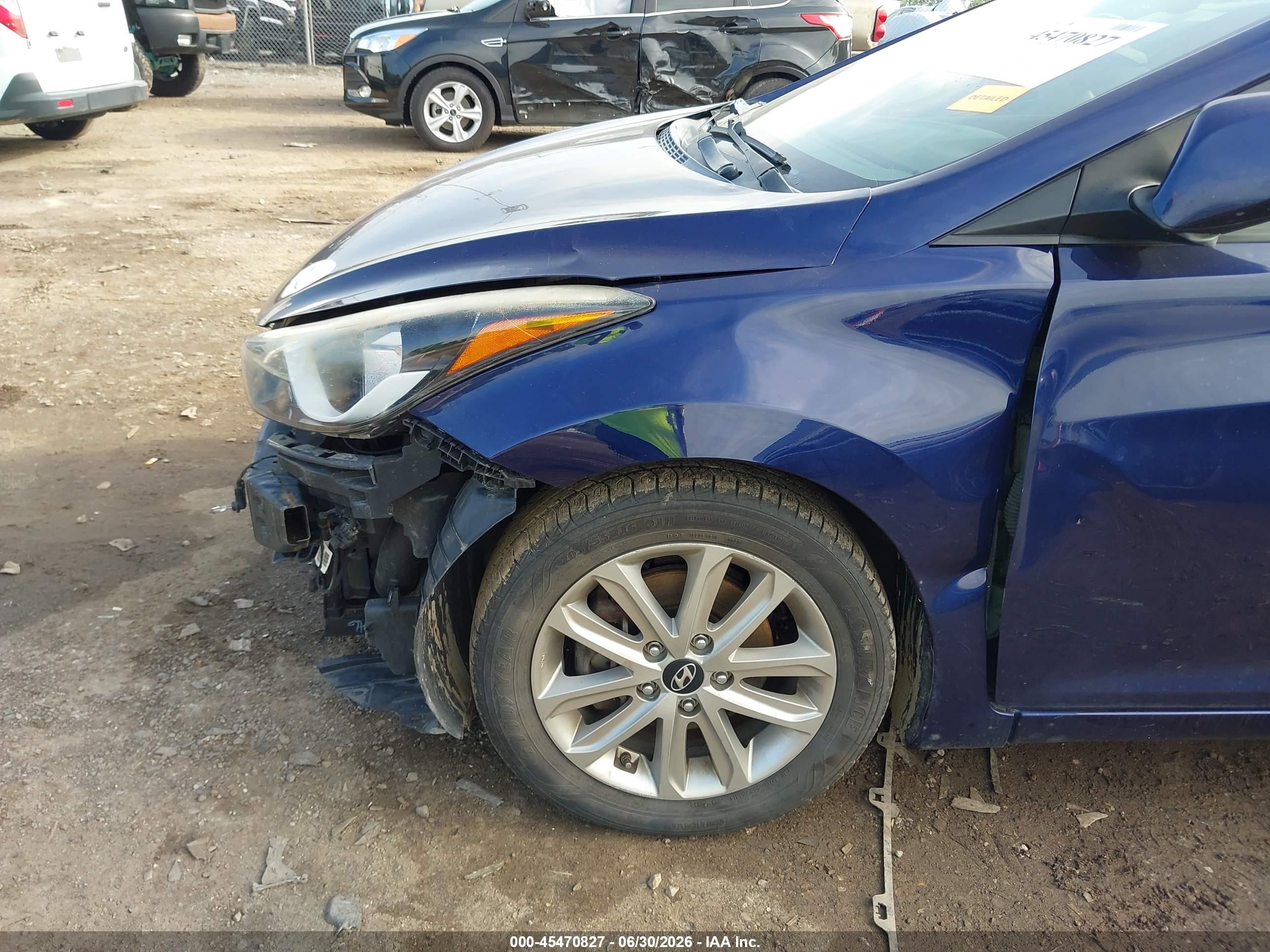 2014 Hyundai Elantra Se Blue vin: 5NPDH4AE3EH460758