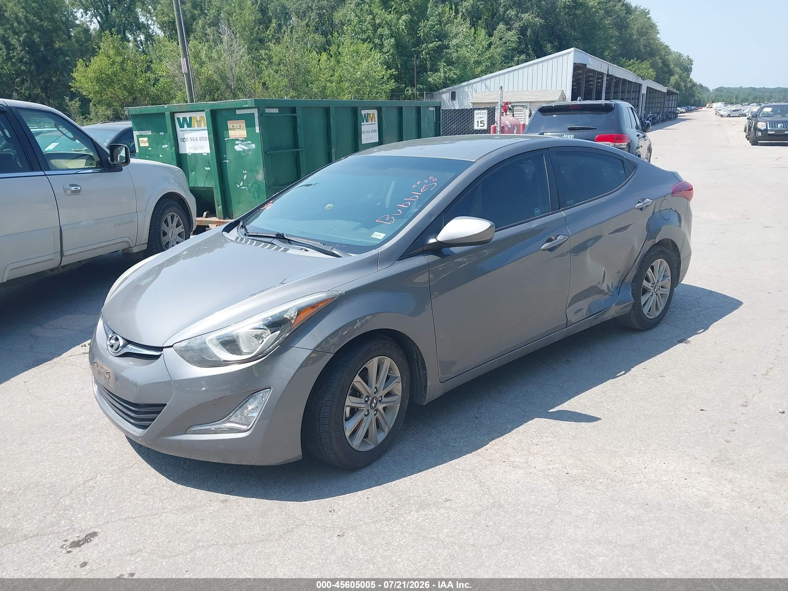 2014 Hyundai Elantra Se Серый vin: 5NPDH4AE3EH461103