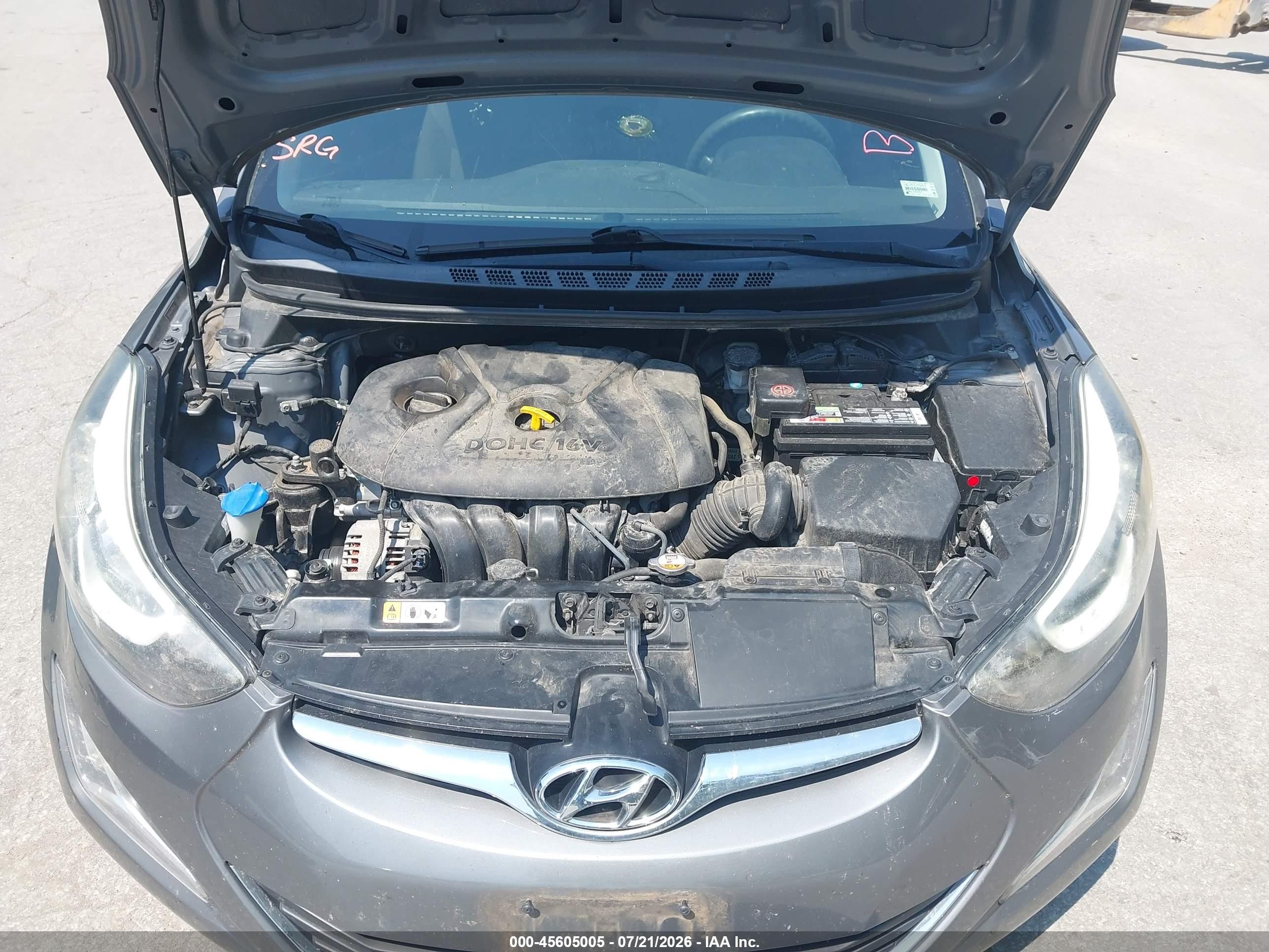 2014 Hyundai Elantra Se Серый vin: 5NPDH4AE3EH461103