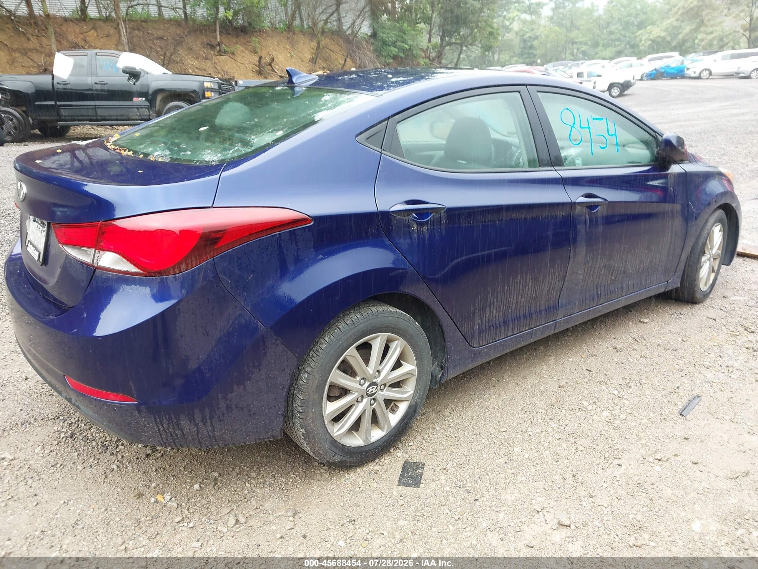 2014 Hyundai Elantra Se Blue vin: 5NPDH4AE3EH461733