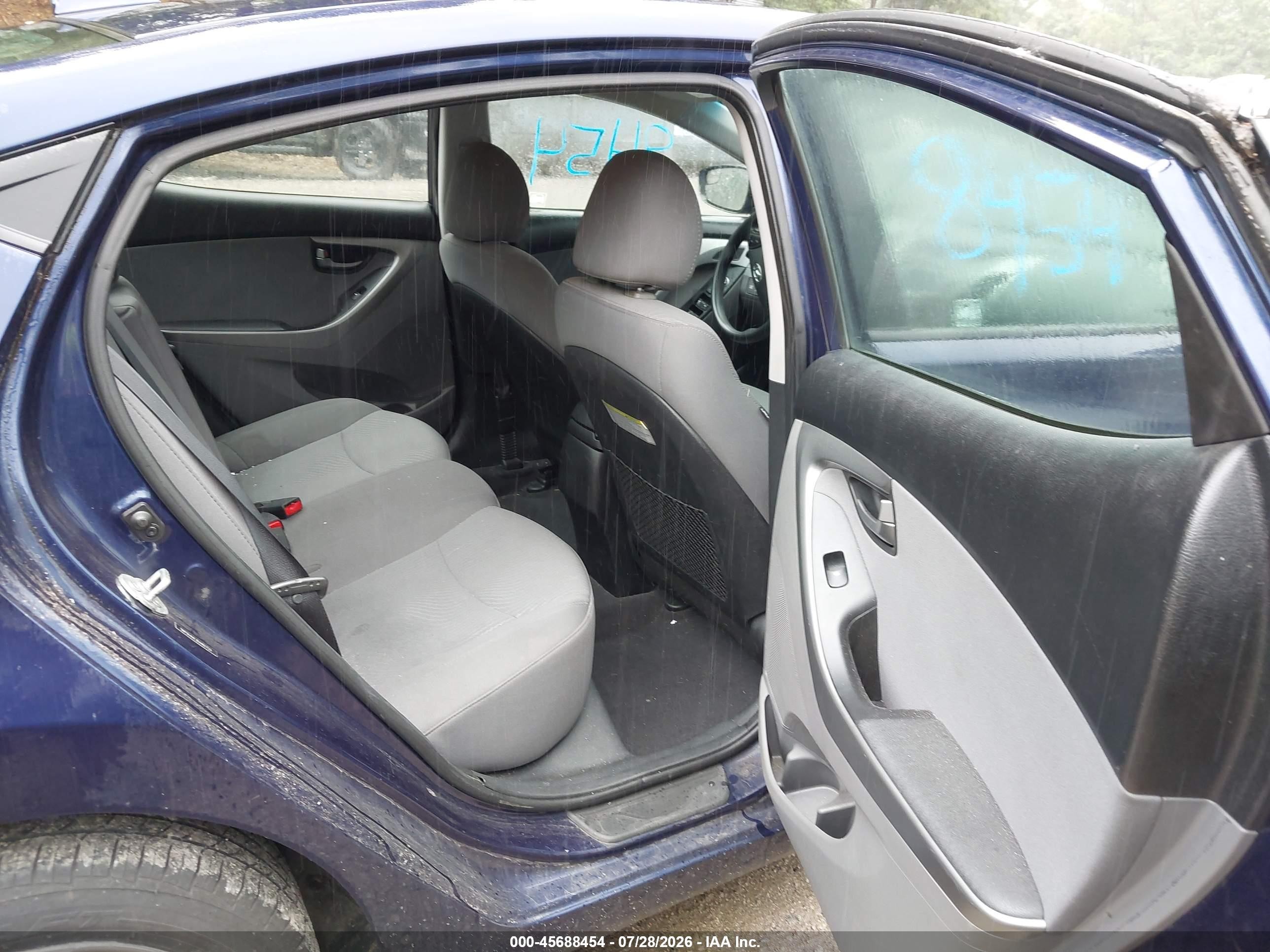 2014 Hyundai Elantra Se Blue vin: 5NPDH4AE3EH461733