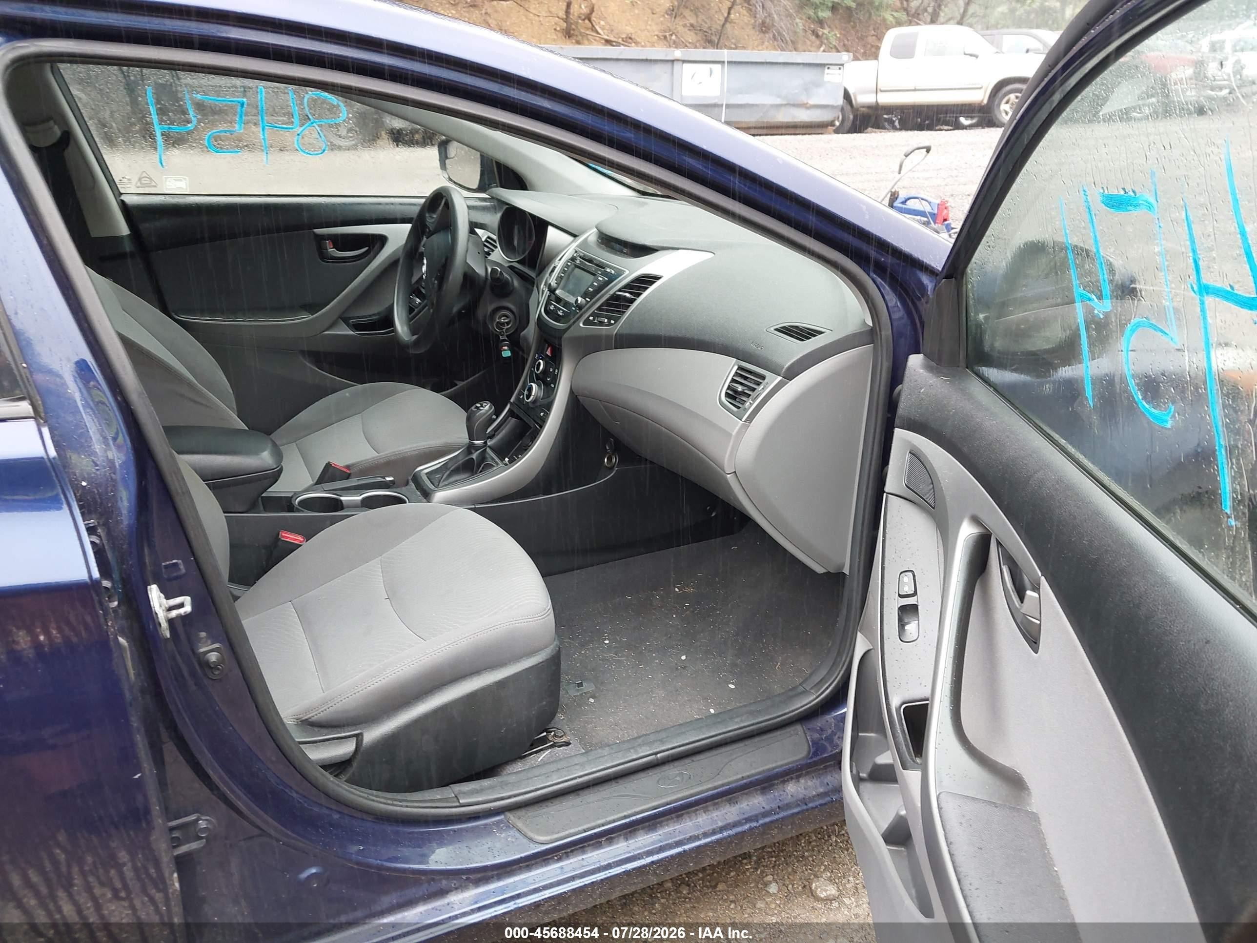 2014 Hyundai Elantra Se Blue vin: 5NPDH4AE3EH461733