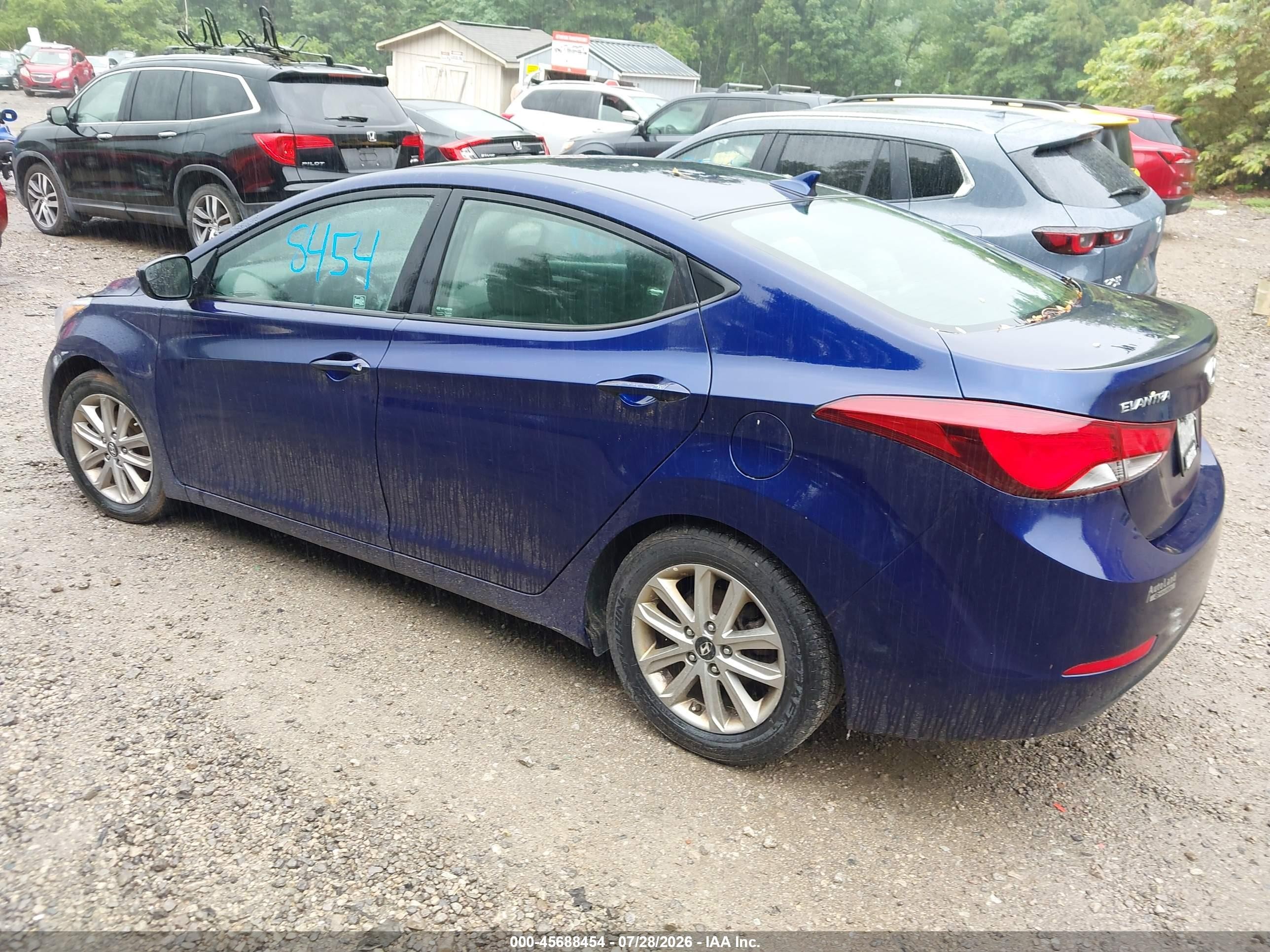 2014 Hyundai Elantra Se Blue vin: 5NPDH4AE3EH461733