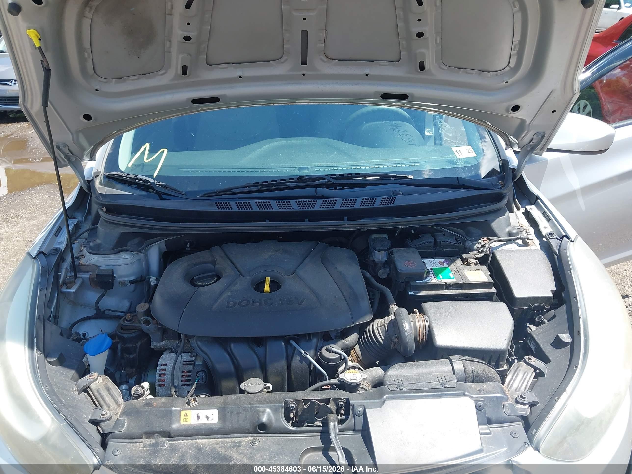 2014 Hyundai Elantra Se Silver vin: 5NPDH4AE3EH472585