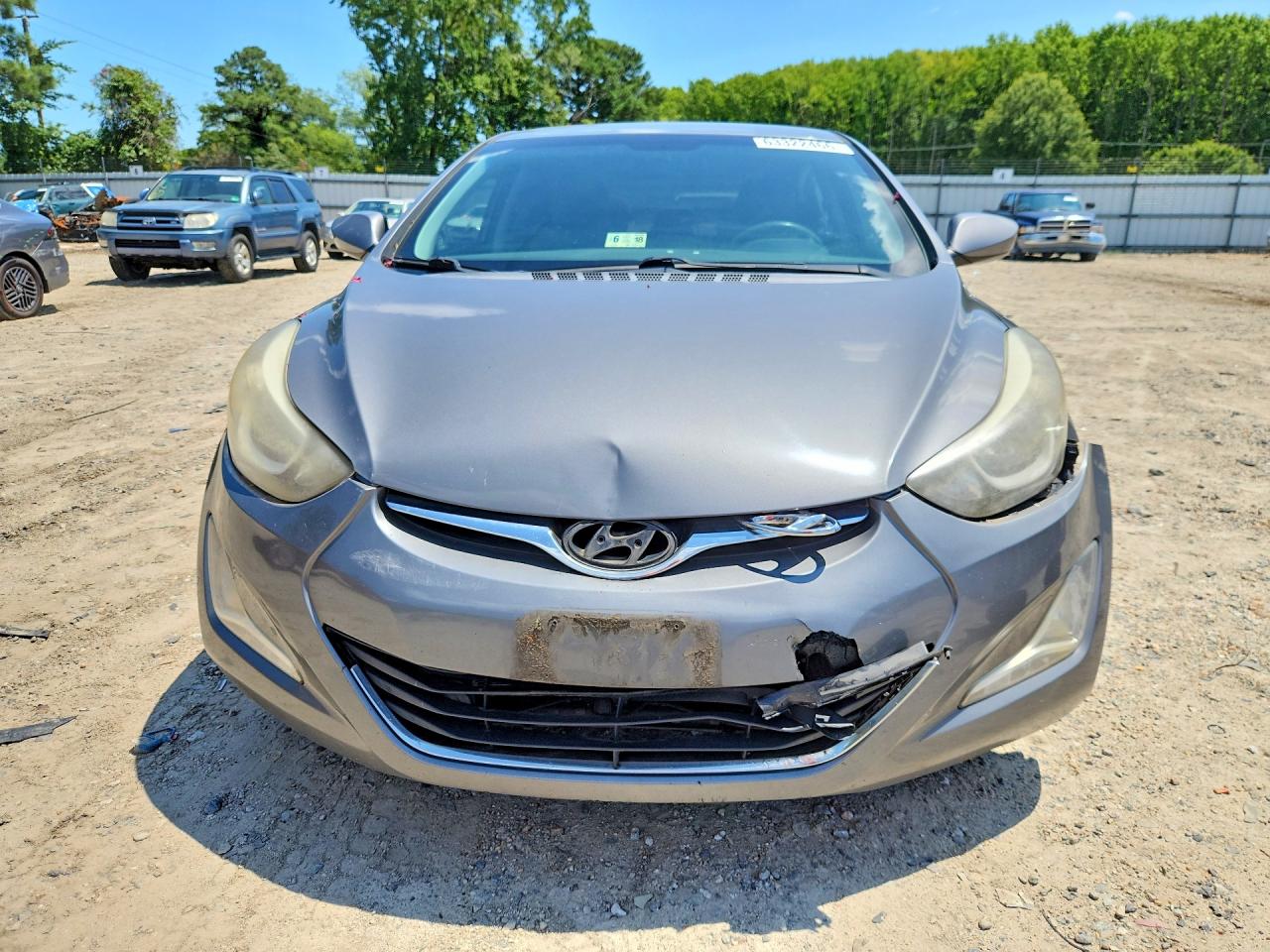 2014 Hyundai Elantra Gray vin: 5NPDH4AE3EH473736