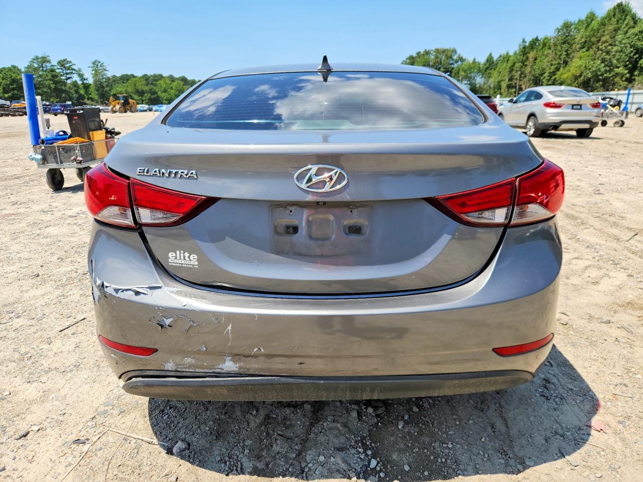 2014 Hyundai Elantra Gray vin: 5NPDH4AE3EH473736