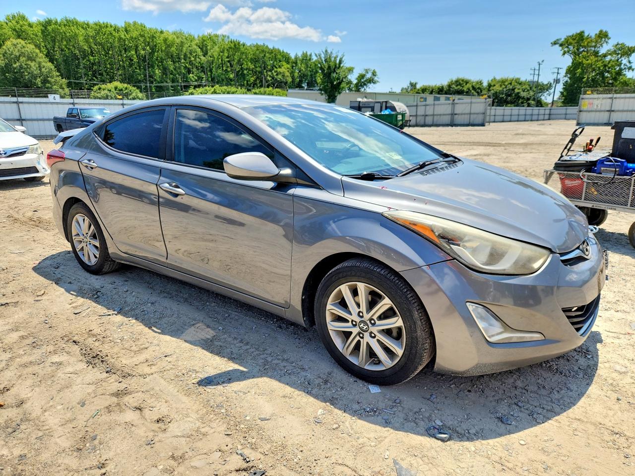 2014 Hyundai Elantra Gray vin: 5NPDH4AE3EH473736