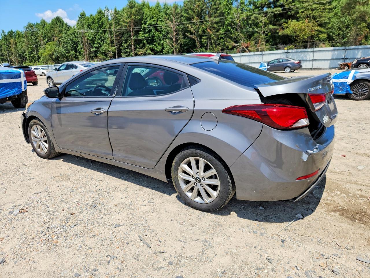 2014 Hyundai Elantra Gray vin: 5NPDH4AE3EH473736