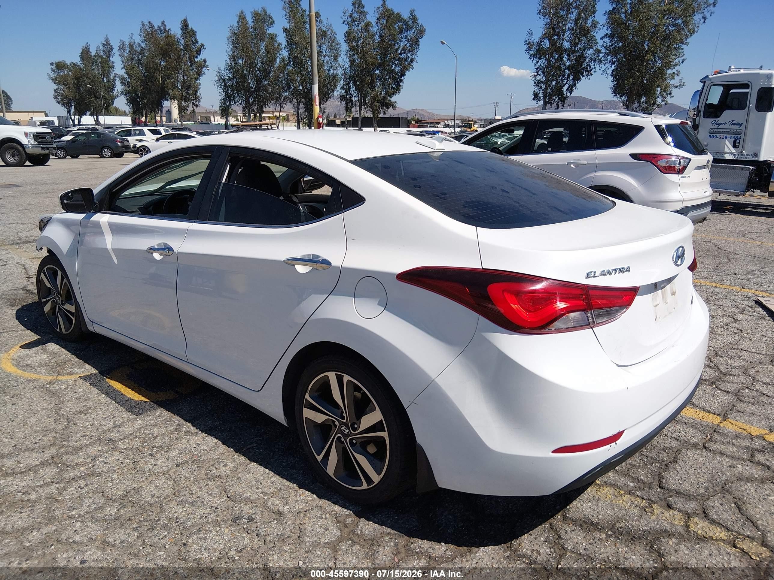 2014 Hyundai Elantra Limited White vin: 5NPDH4AE3EH476328