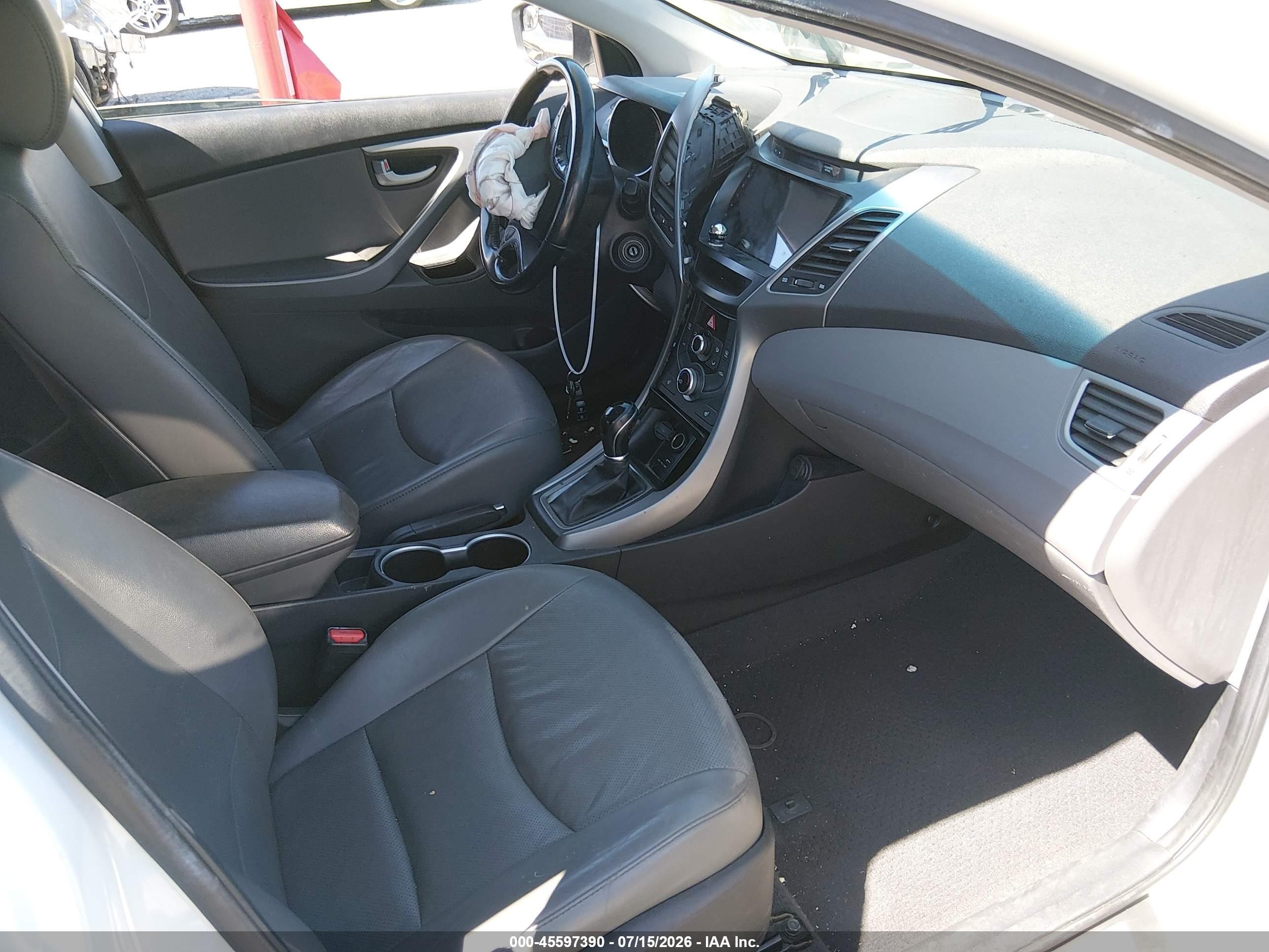 2014 Hyundai Elantra Limited White vin: 5NPDH4AE3EH476328
