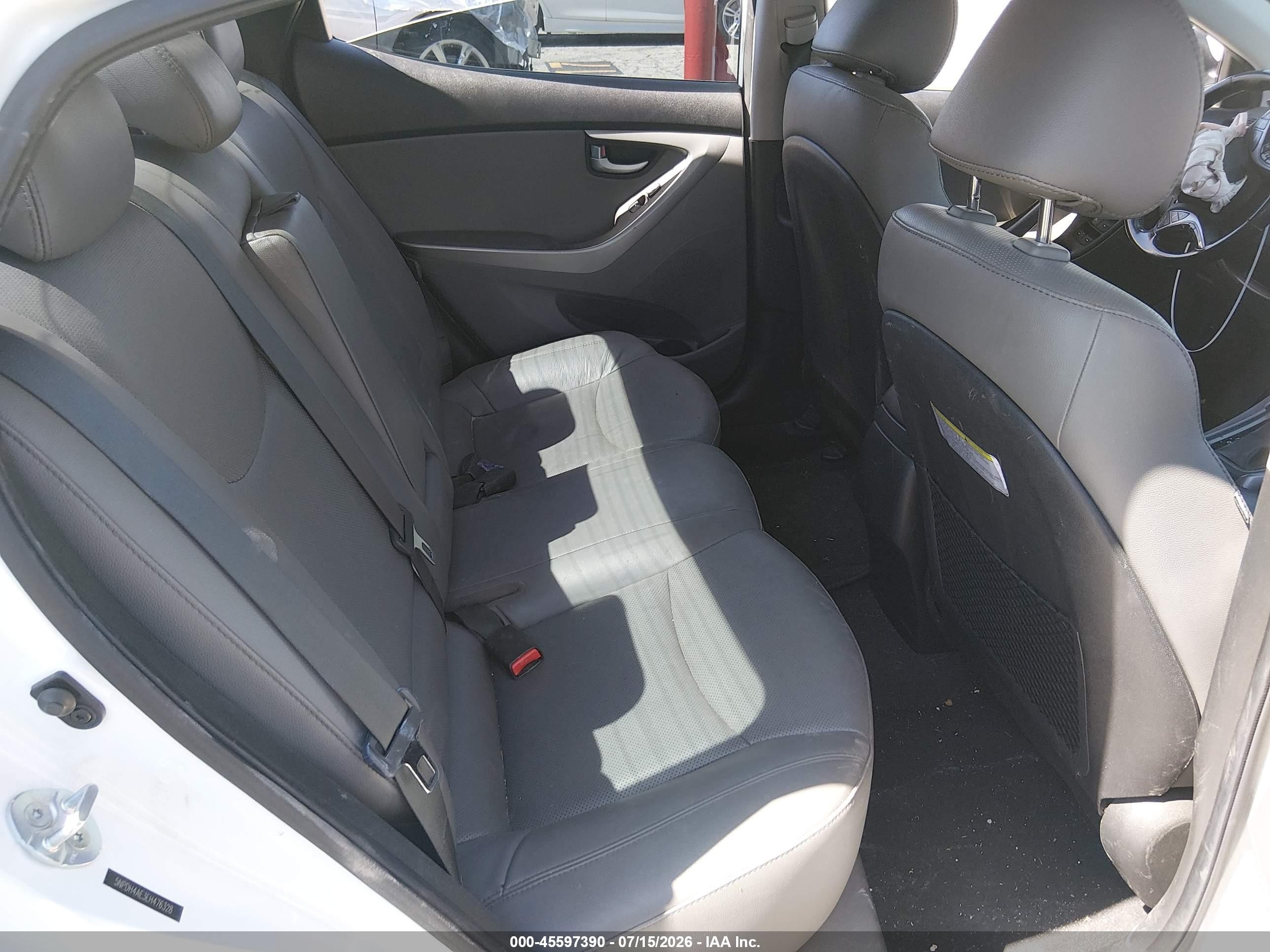 2014 Hyundai Elantra Limited White vin: 5NPDH4AE3EH476328