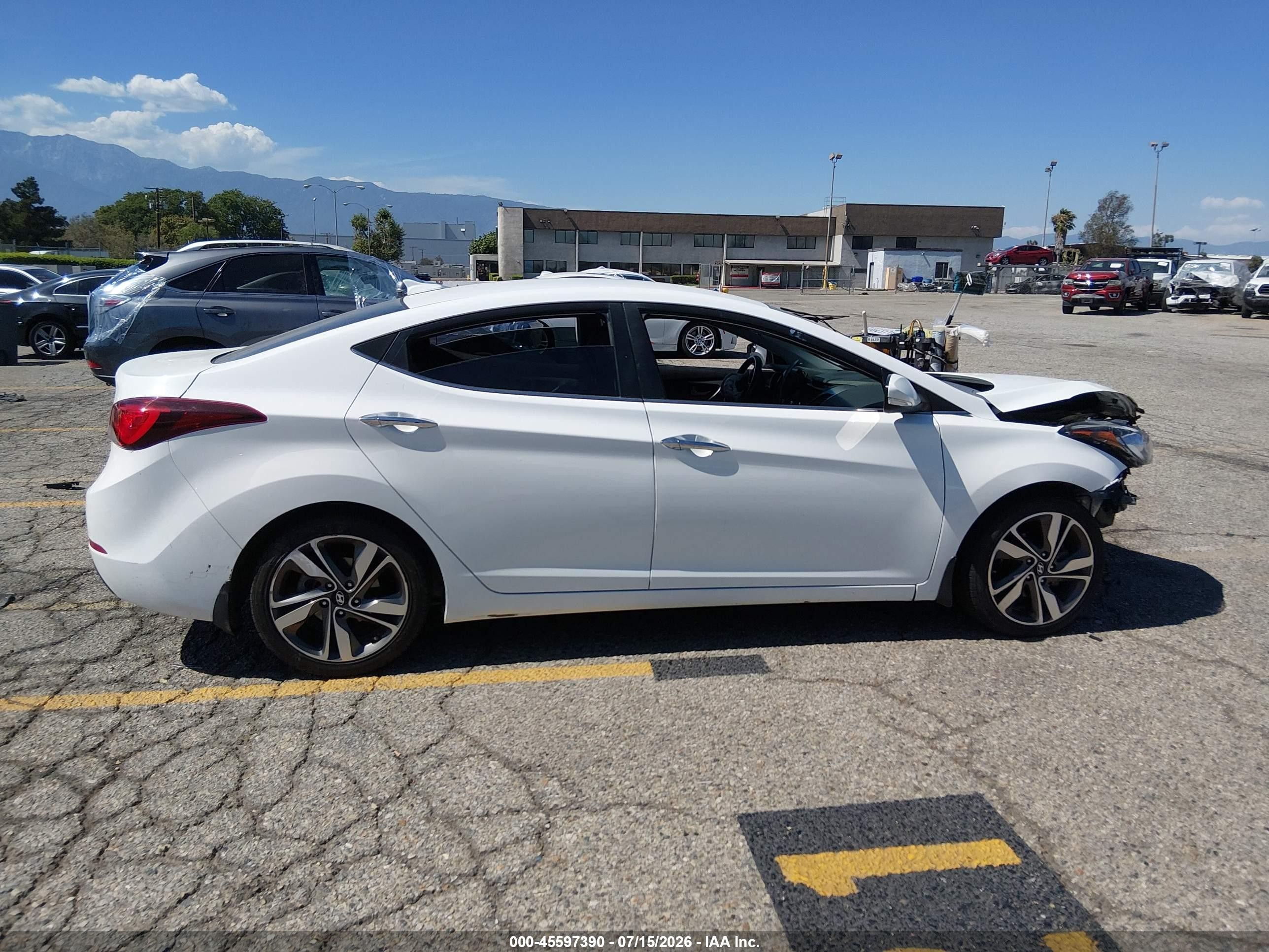 2014 Hyundai Elantra Limited White vin: 5NPDH4AE3EH476328