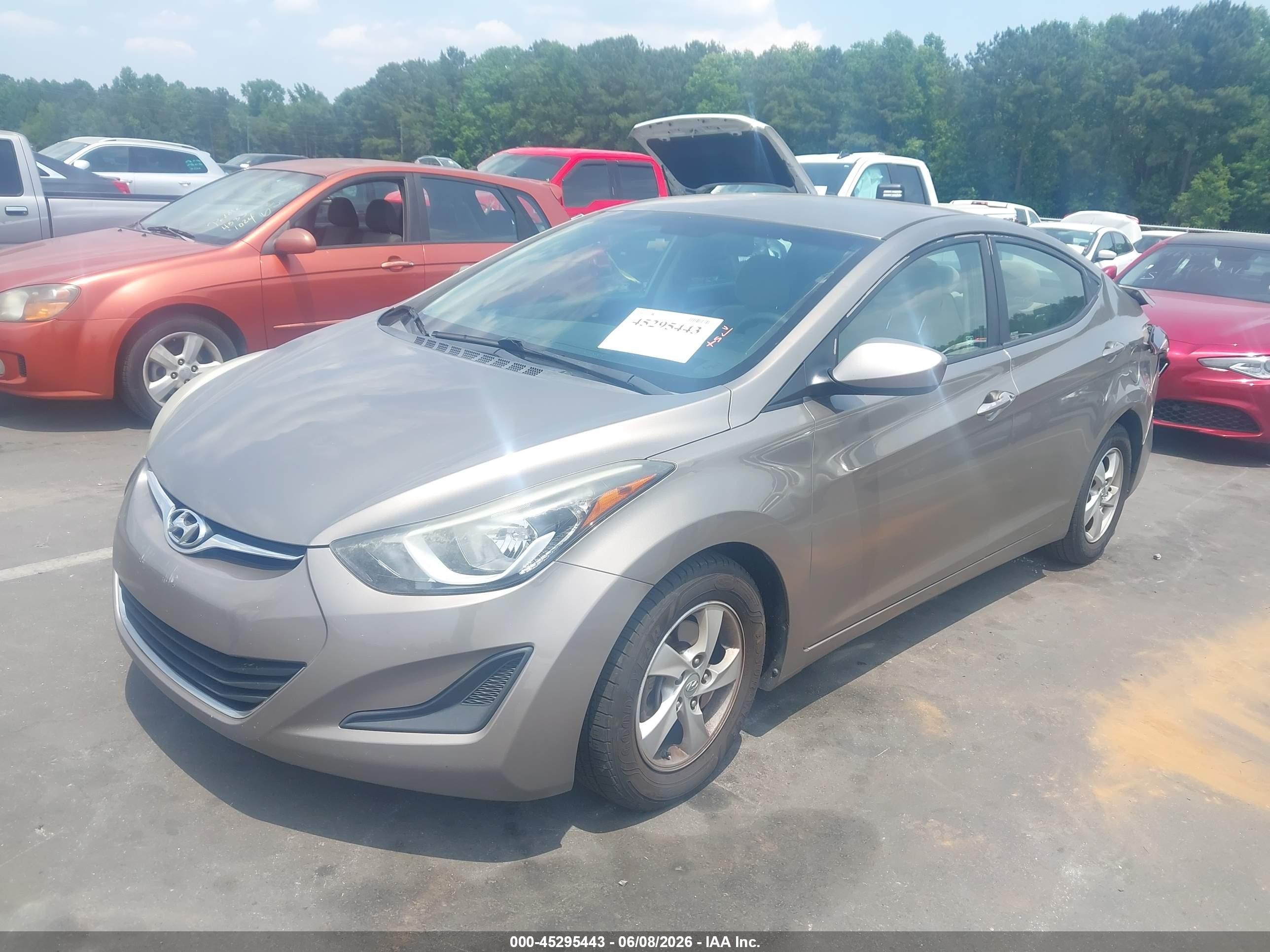 2014 Hyundai Elantra Se Gray vin: 5NPDH4AE3EH477088